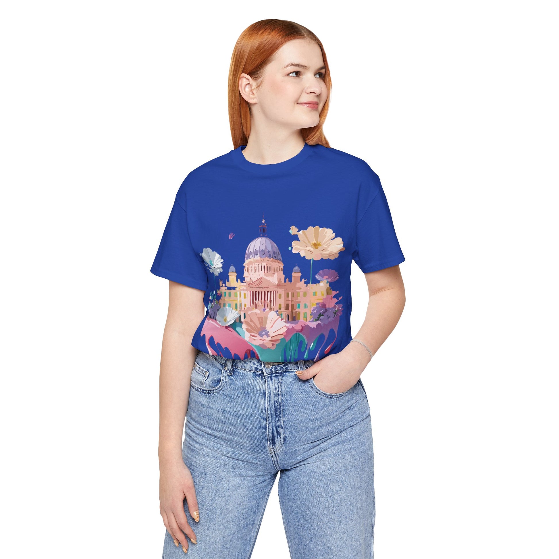 Natural Cotton Tee Shirt - Beautiful Places Collection - Madrid Printify