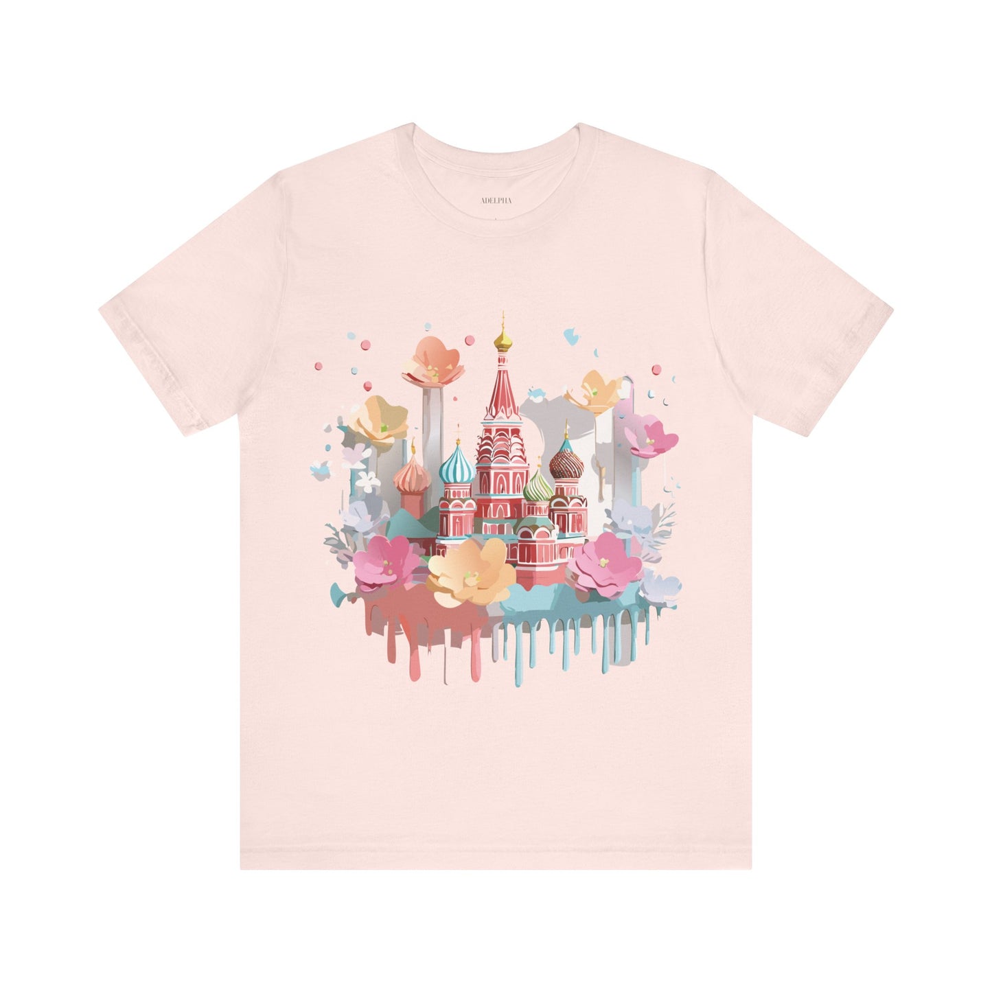 Natural Cotton Tee Shirt - Beautiful Places Collection - Moscow Printify