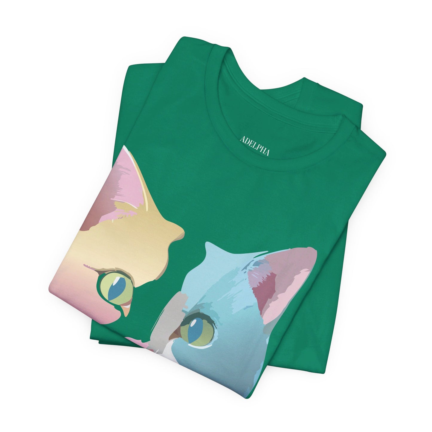 Natural Cotton Tee Shirt with Cat Printify