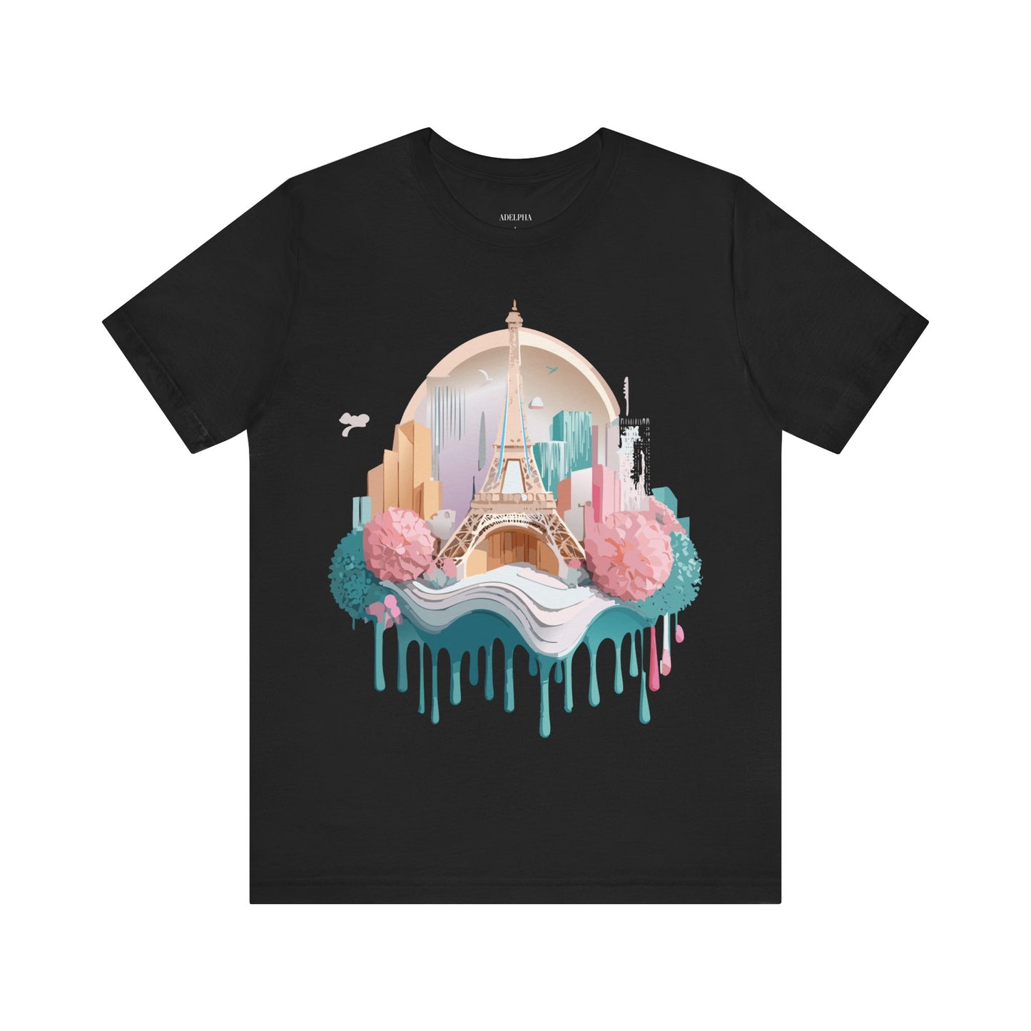 Natural Cotton Tee Shirt - Beautiful Places Collection - Paris Printify