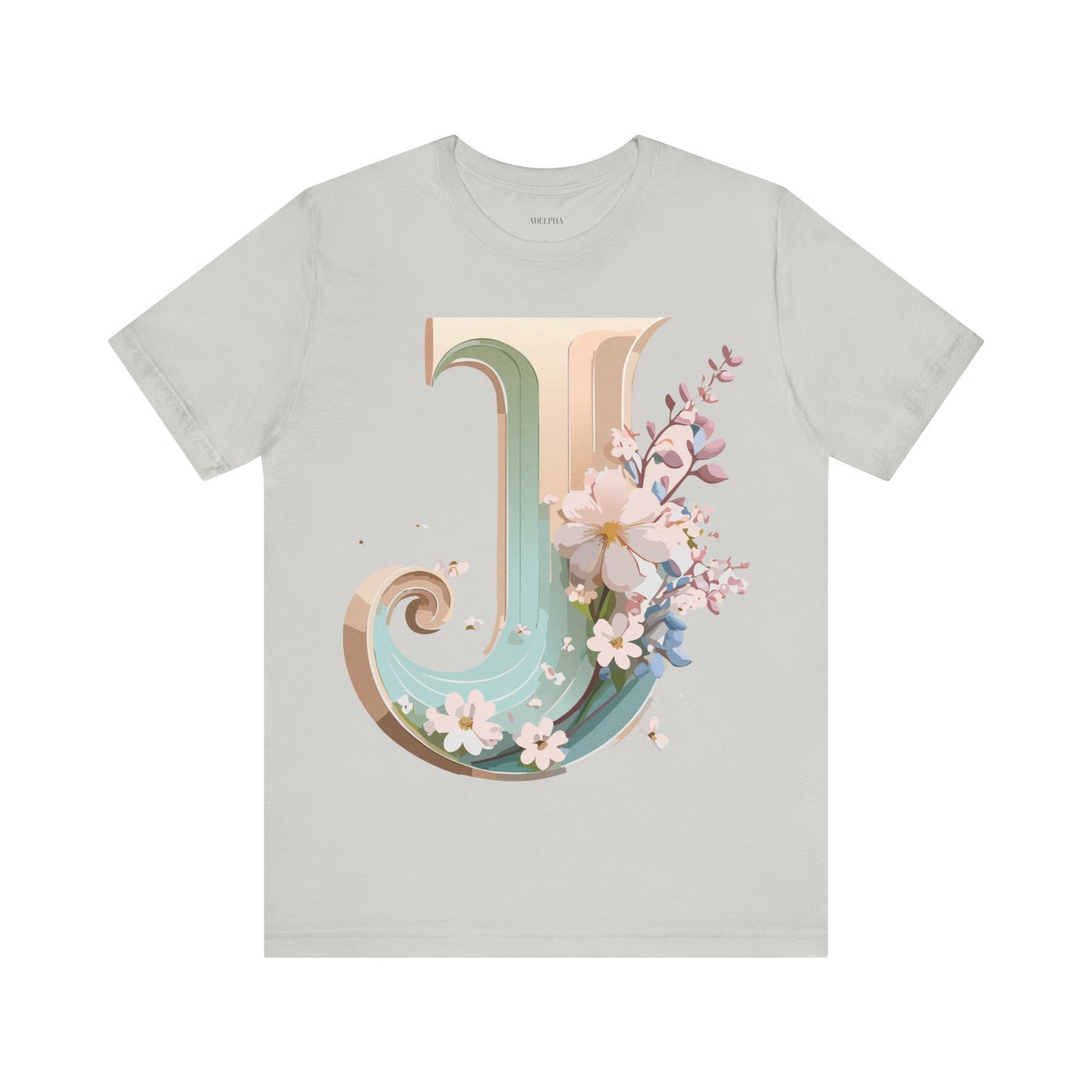 Natural Cotton Tee Shirt - Letters Collection - J Printify