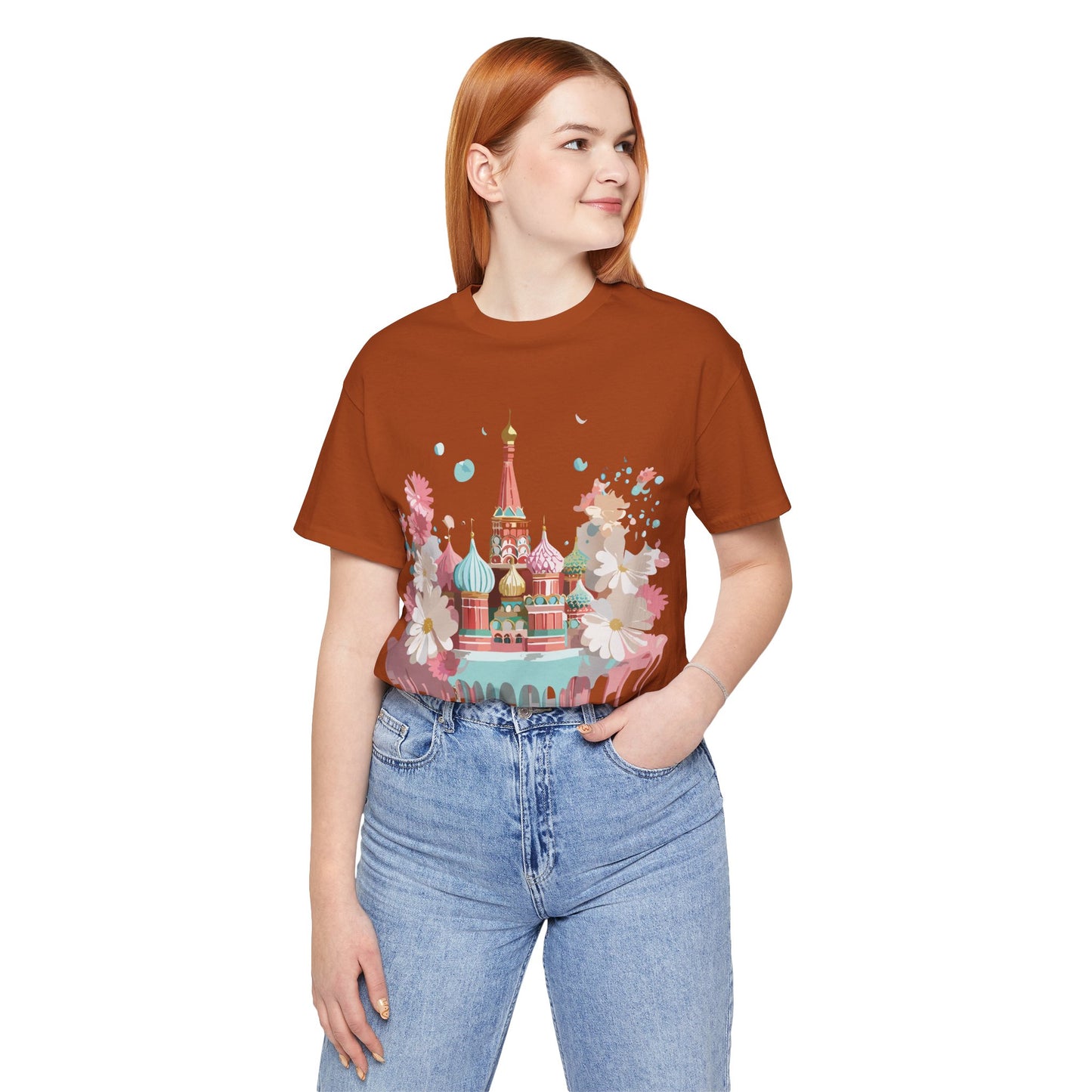 Natural Cotton Tee Shirt - Beautiful Places Collection - Moscow Printify