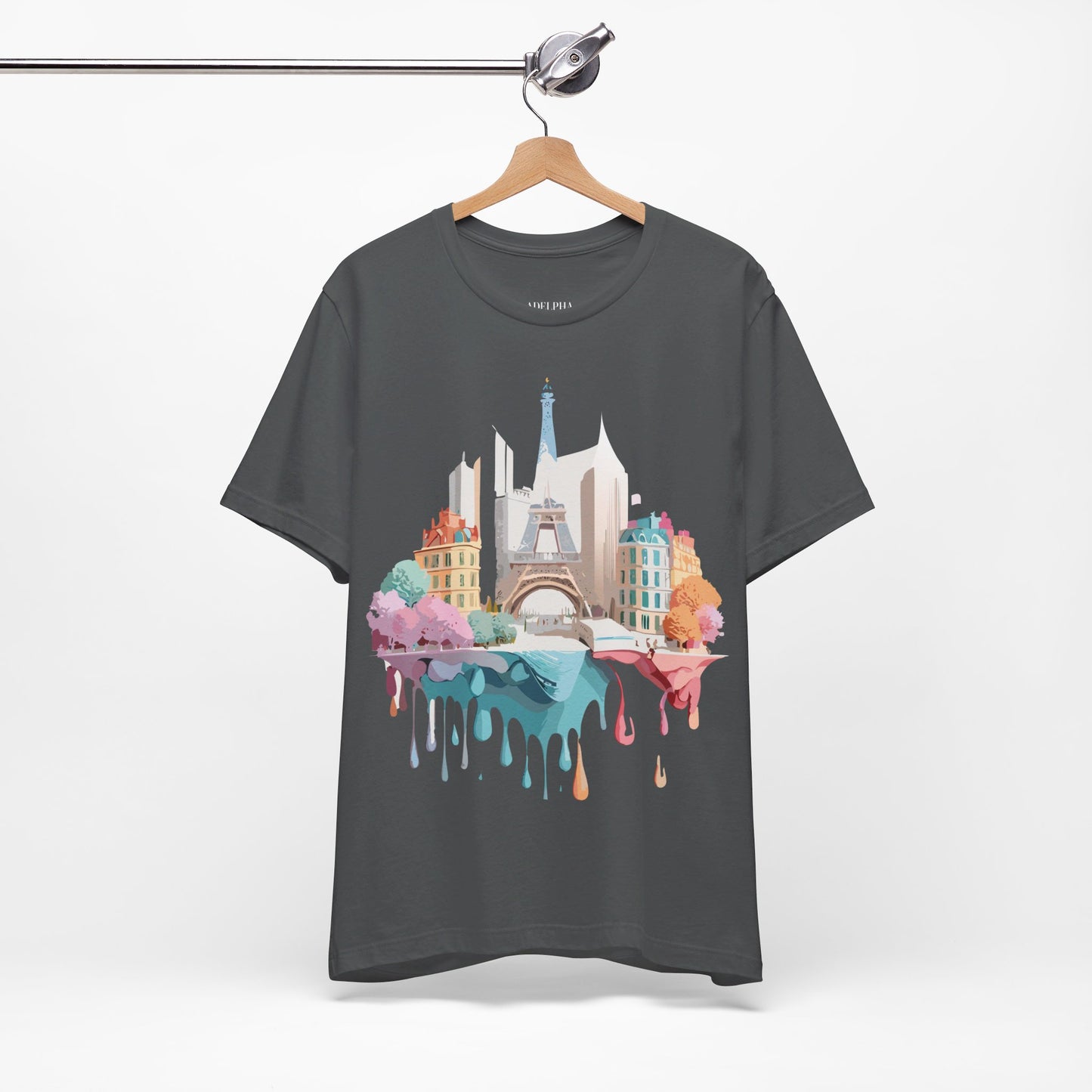 Natural Cotton Tee Shirt - Beautiful Places Collection - Paris Printify