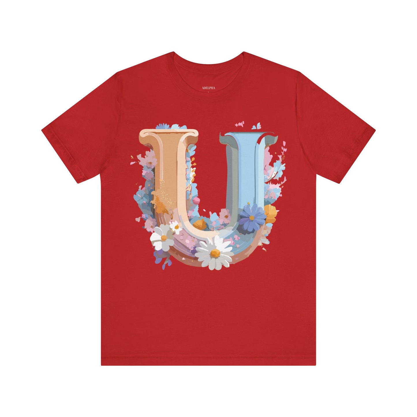 Natural Cotton Tee Shirt - Letters Collection - U Printify