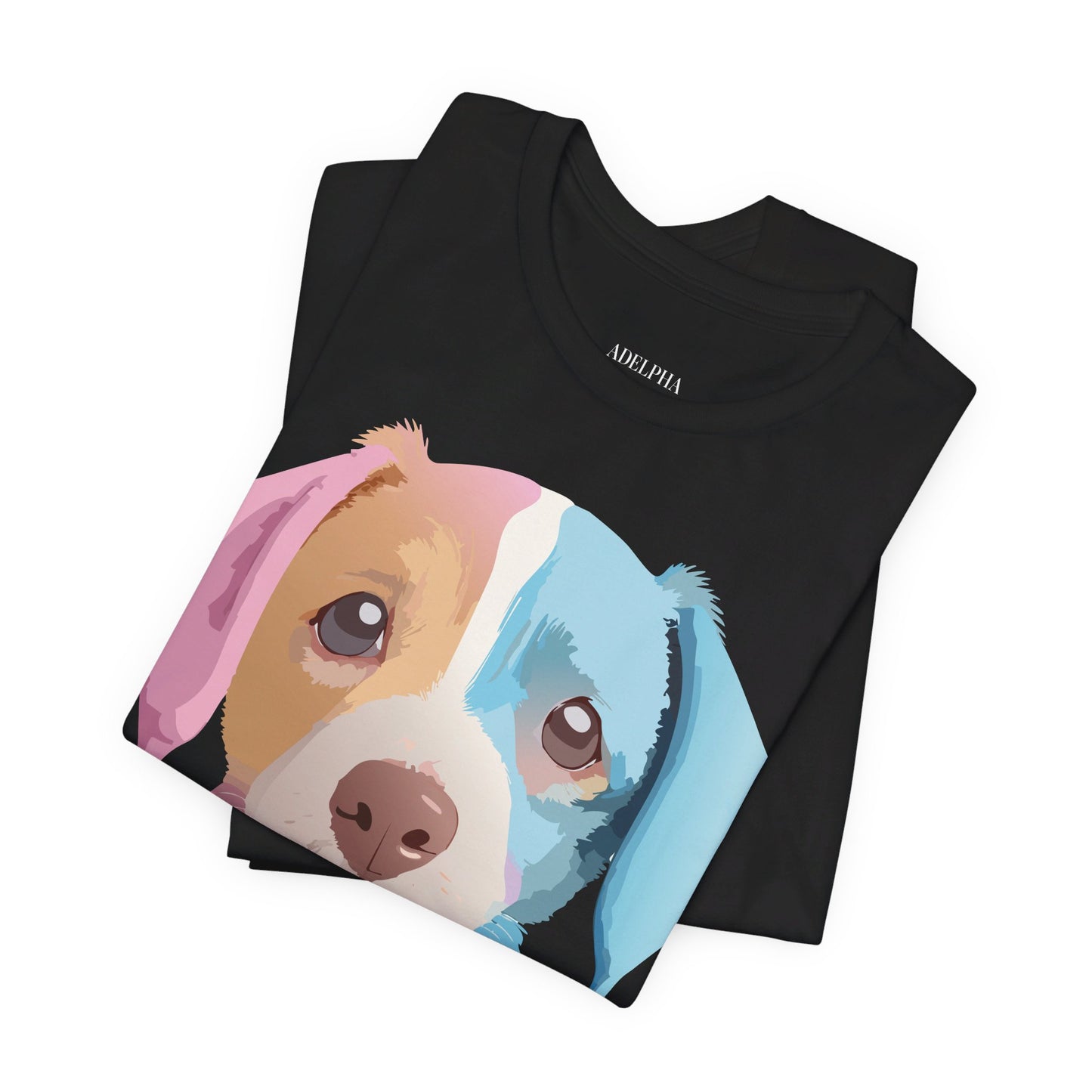 Natural Cotton Tee Shirt with Dog Printify