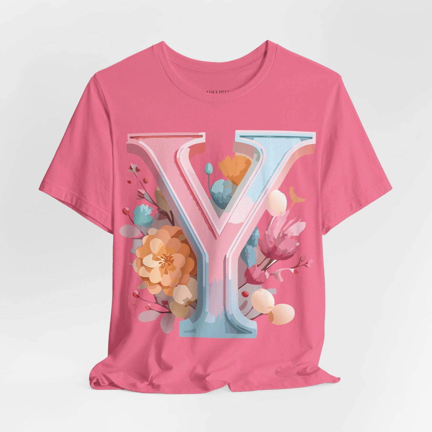 Natural Cotton Tee Shirt - Letters Collection - Y Printify