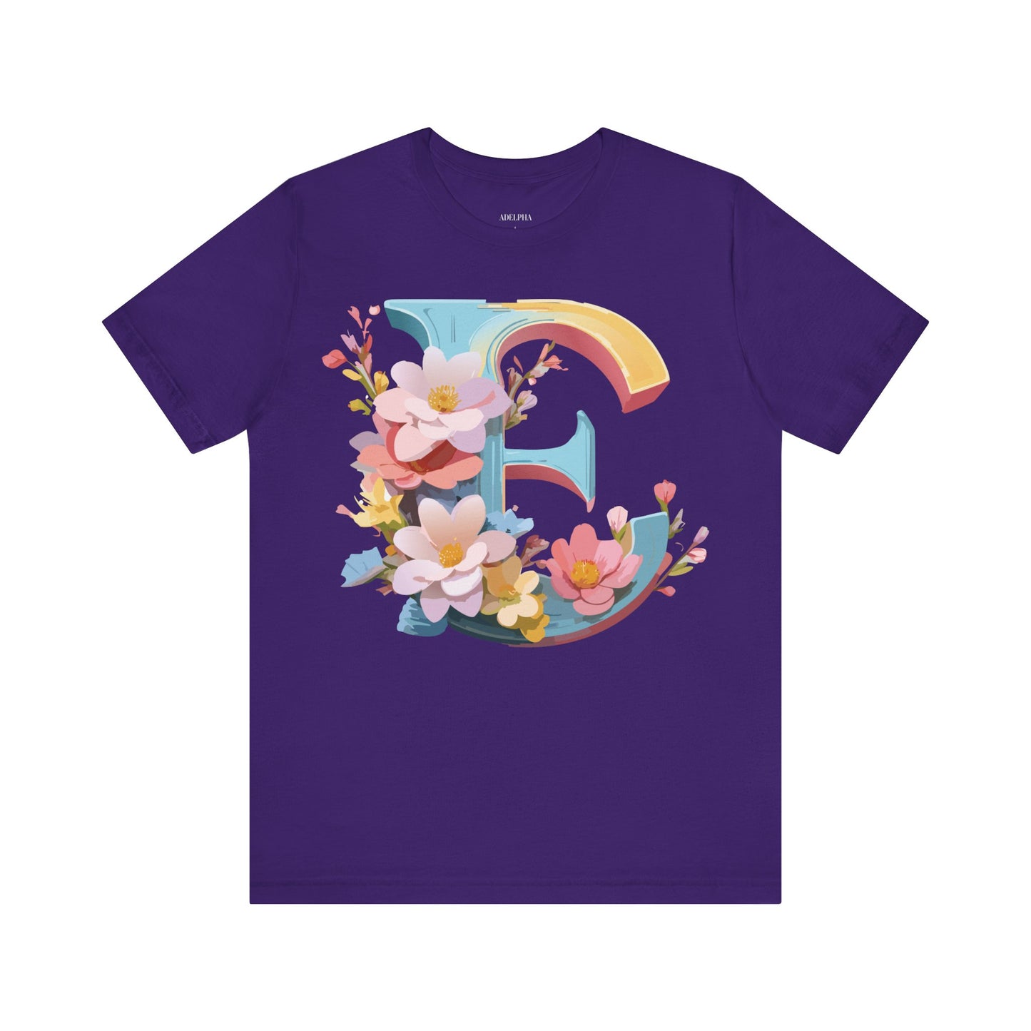 Natural Cotton Tee Shirt - Letters Collection - E Printify