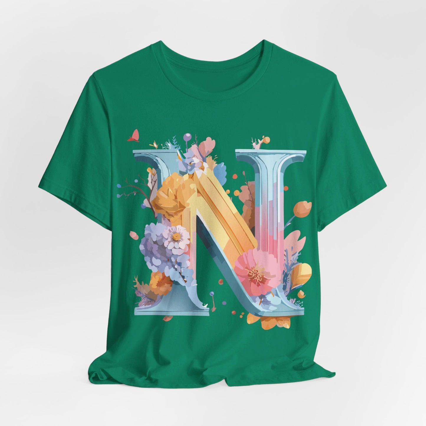 Natural Cotton Tee Shirt - Letters Collection - N Printify