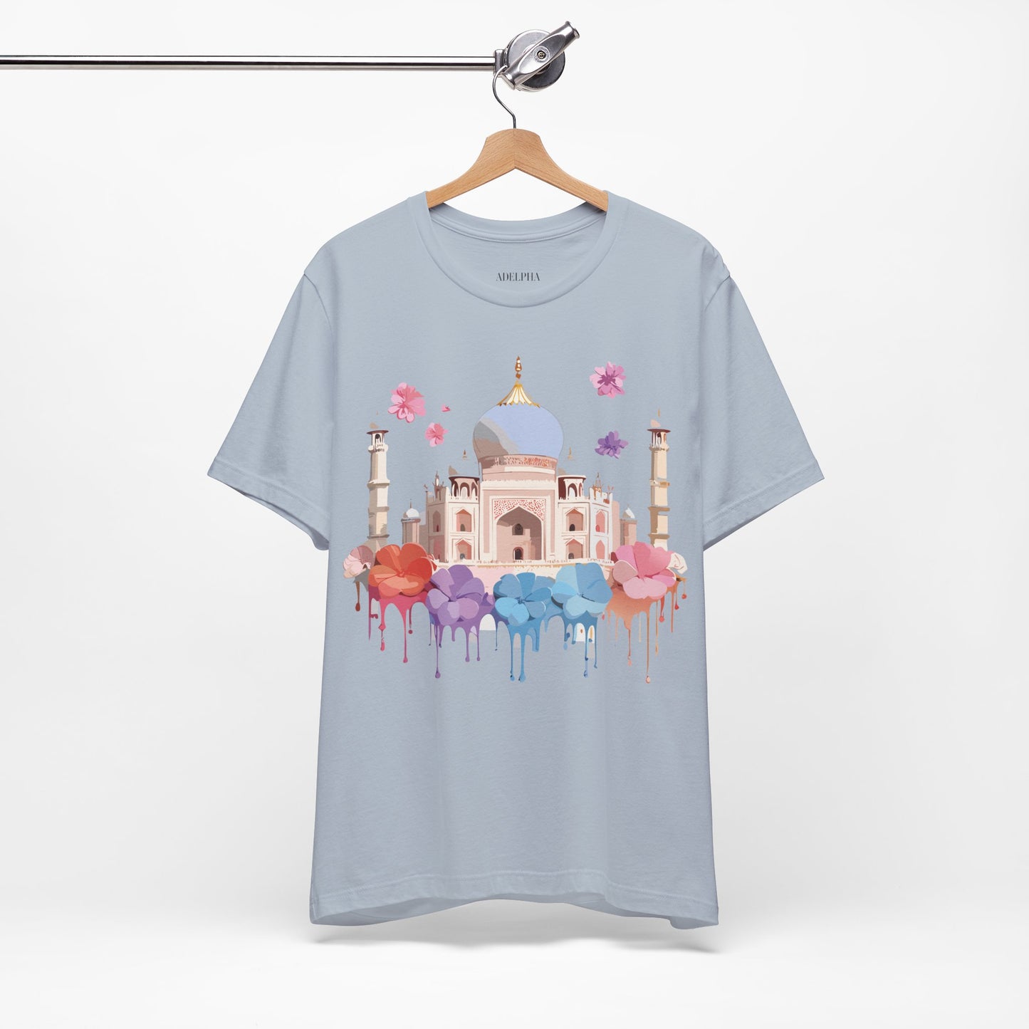 Natural Cotton Tee Shirt - Taj Mahal, India Printify