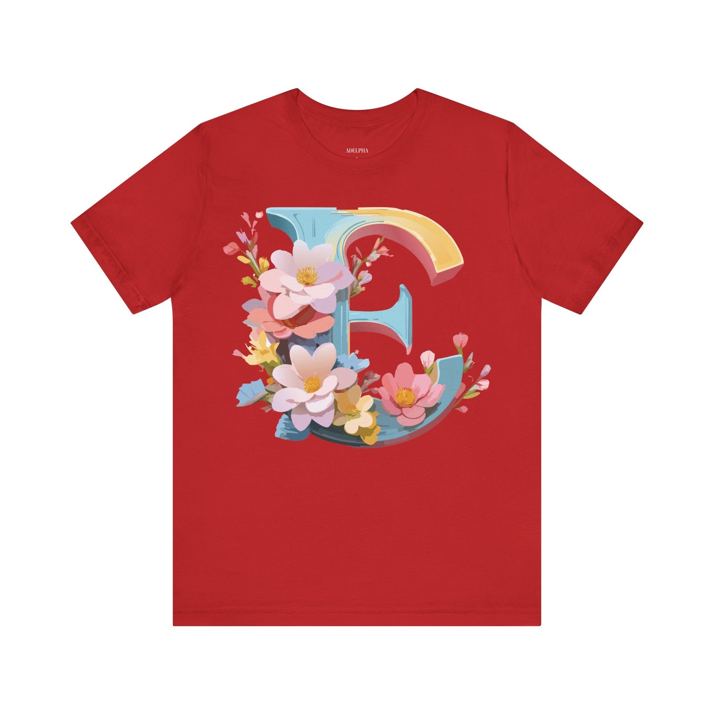 Natural Cotton Tee Shirt - Letters Collection - E Printify