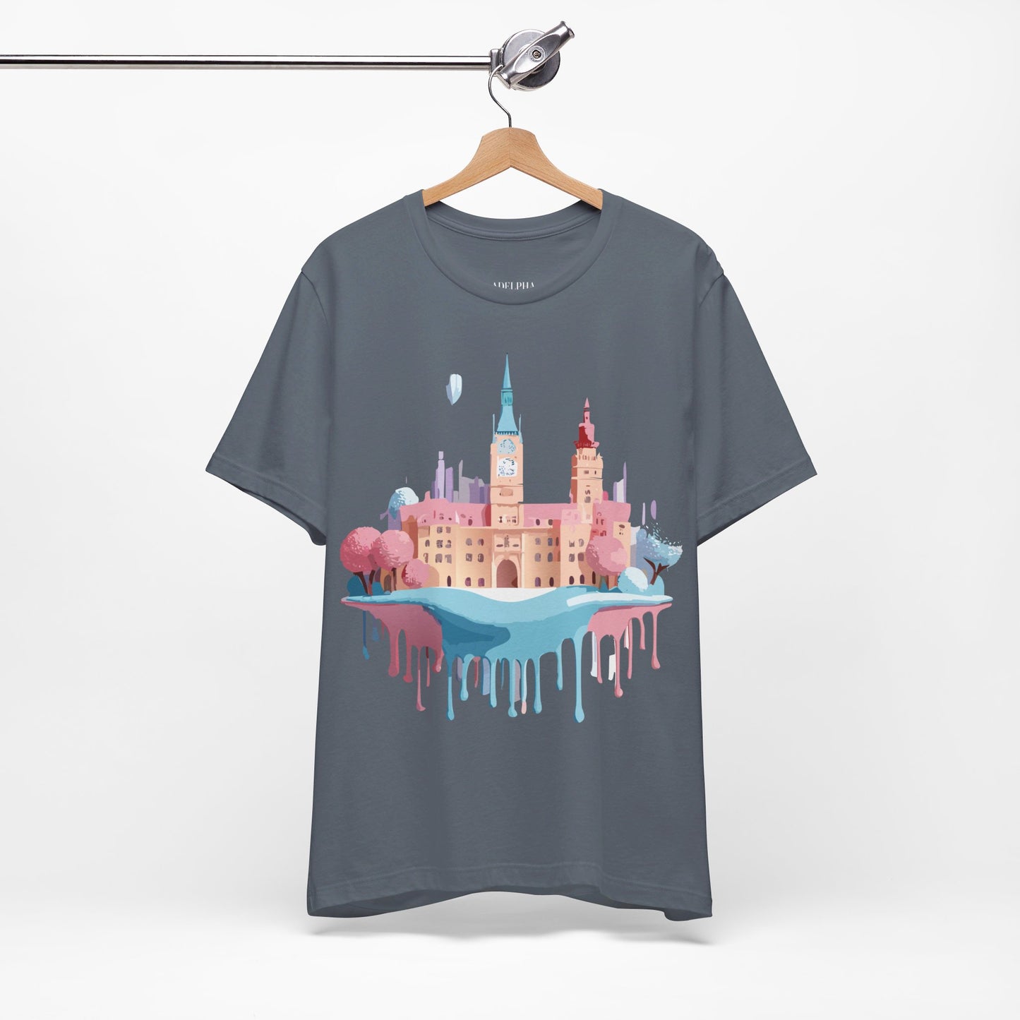 Natural Cotton Tee Shirt - Beautiful Places Collection - Prague Printify
