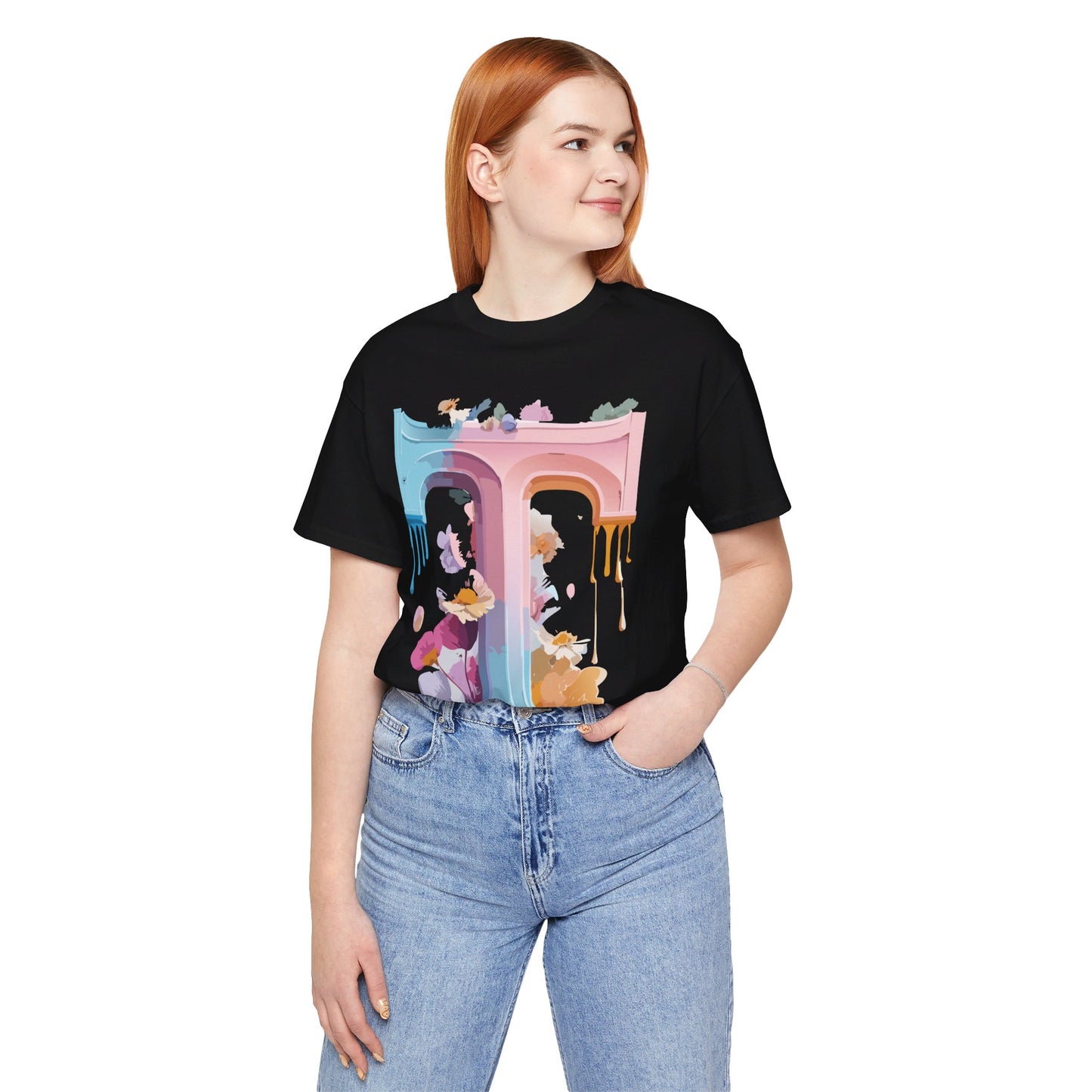 Natural Cotton Tee Shirt - Letters Collection - T Printify