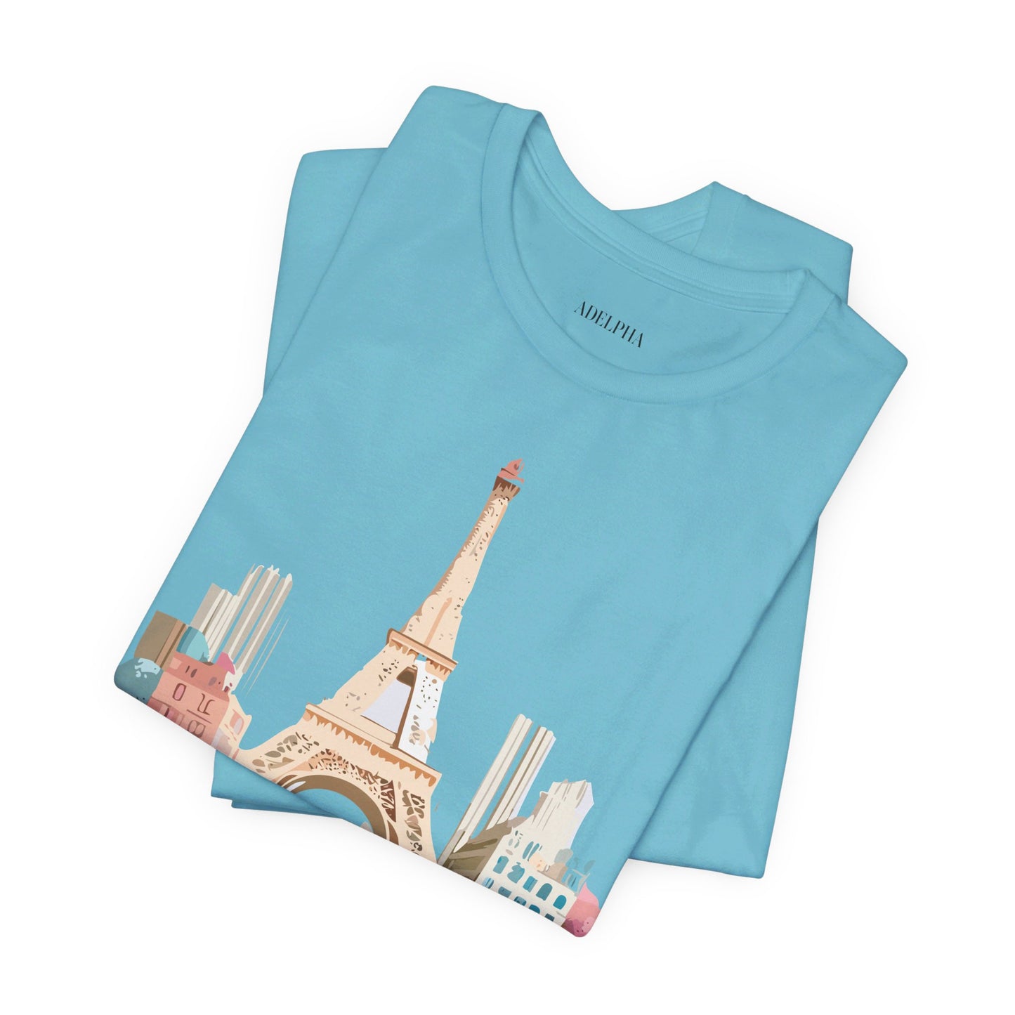 Natural Cotton Tee Shirt - Beautiful Places Collection - Paris Printify