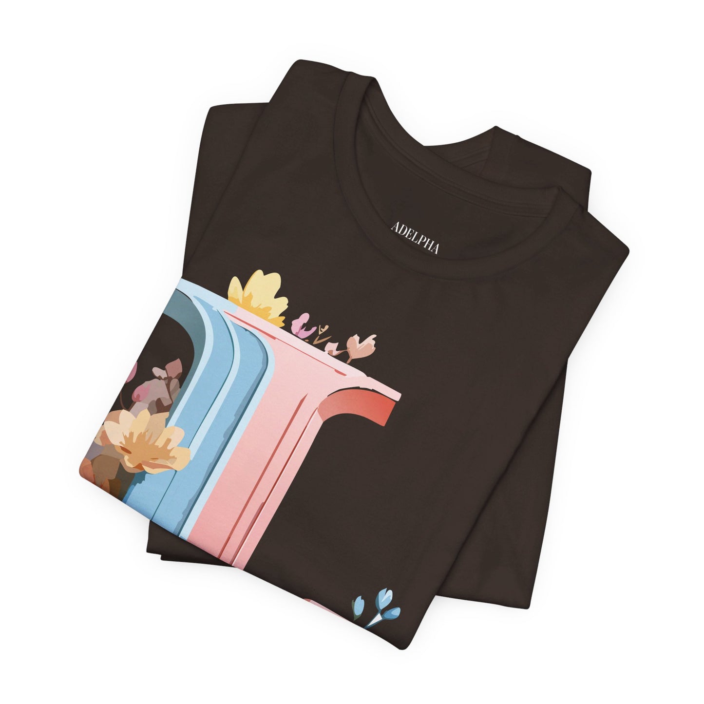 Natural Cotton Tee Shirt - Letters Collection - L Printify
