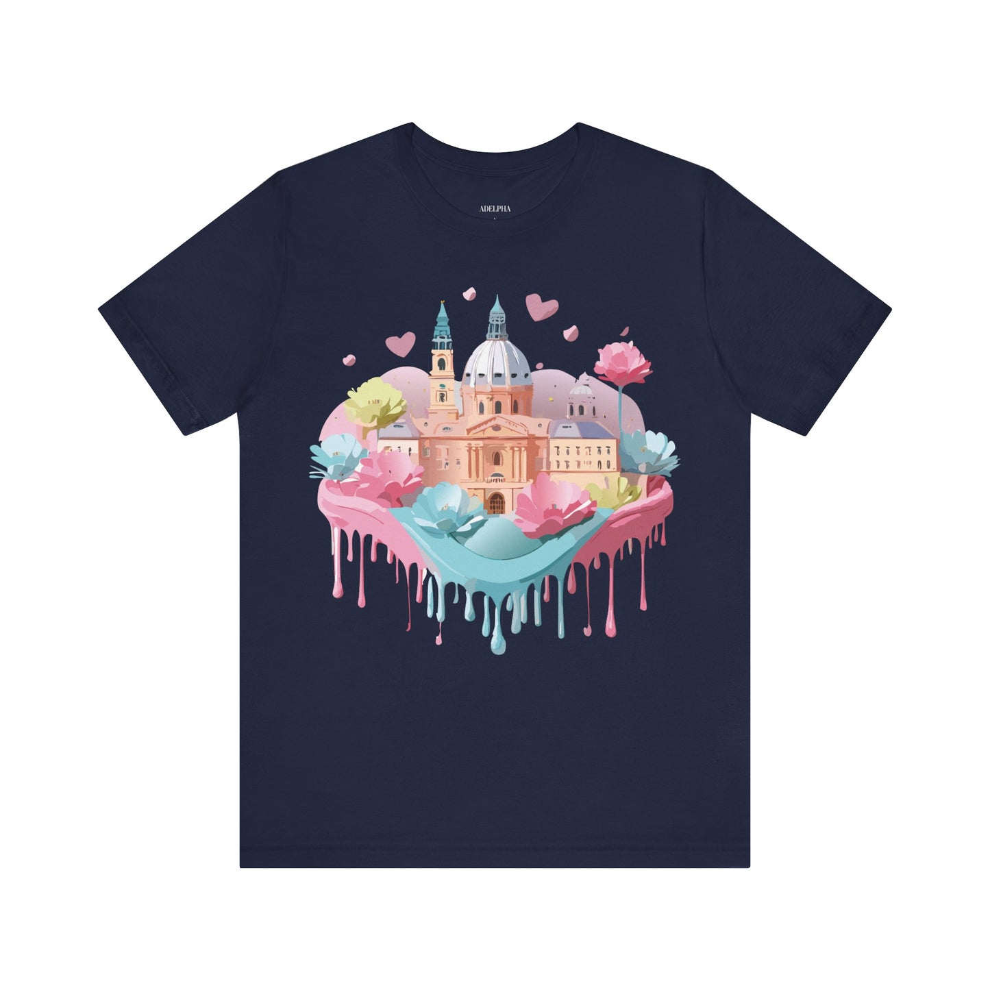 Natural Cotton Tee Shirt - Beautiful Places Collection - Prague Printify
