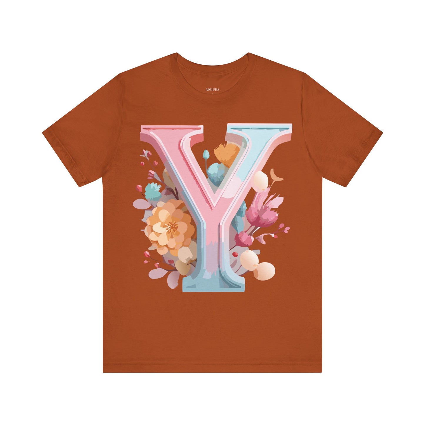 Natural Cotton Tee Shirt - Letters Collection - Y Printify