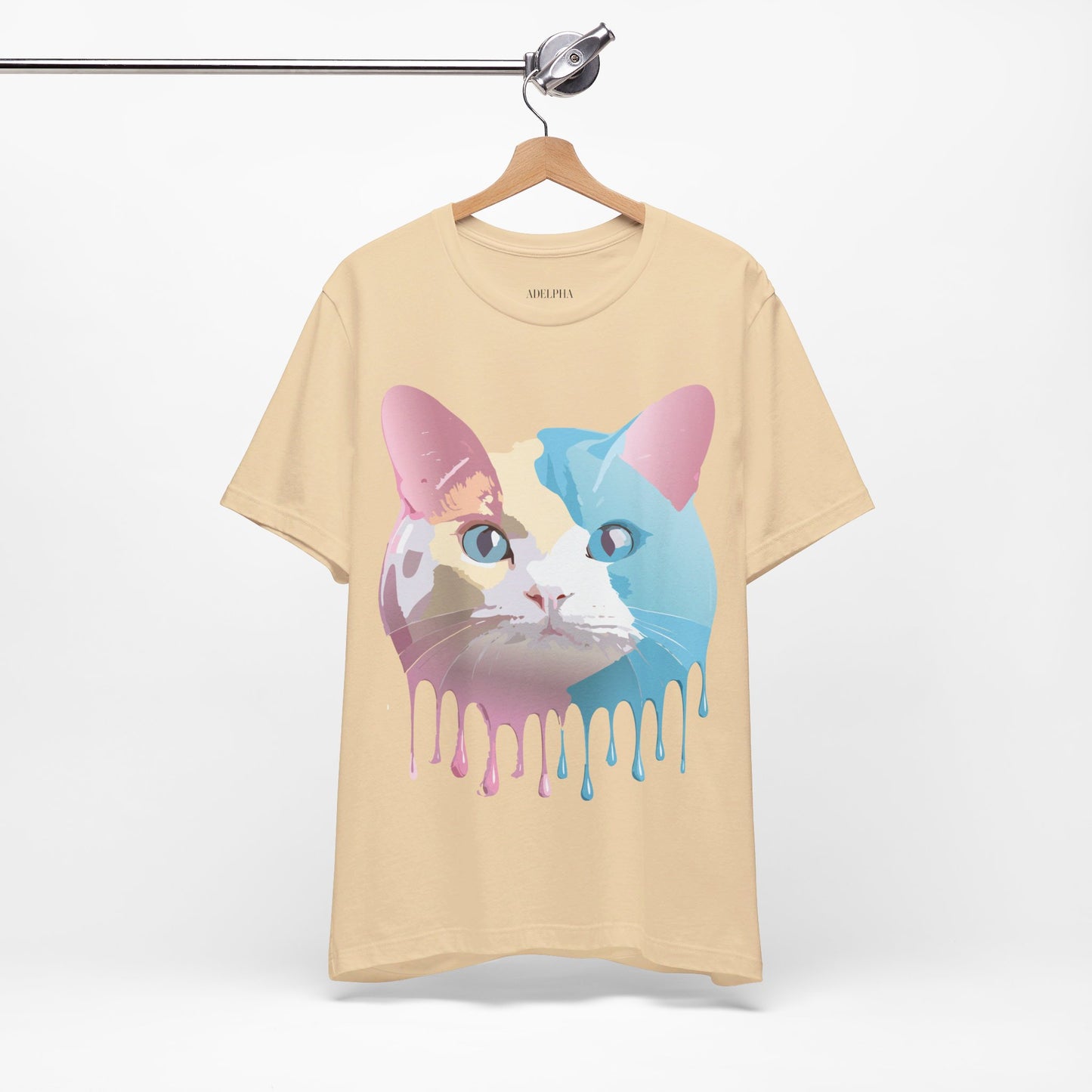 Natural Cotton Tee Shirt with Cat Printify