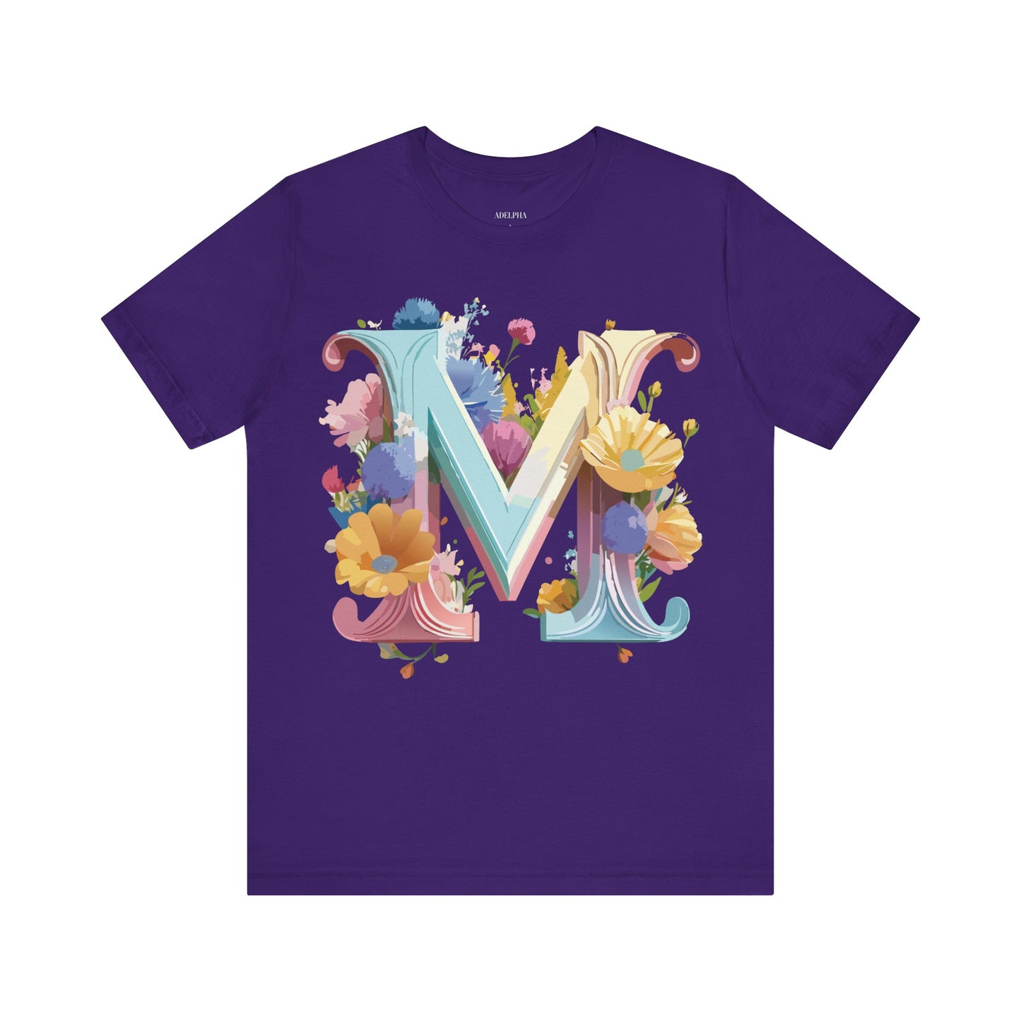 Natural Cotton Tee Shirt - Letters Collection - M Printify