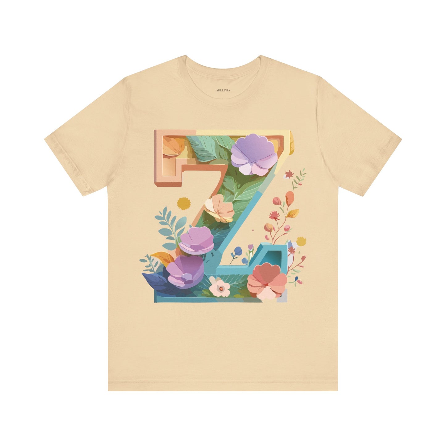 Natural Cotton Tee Shirt - Letters Collection - Z Printify