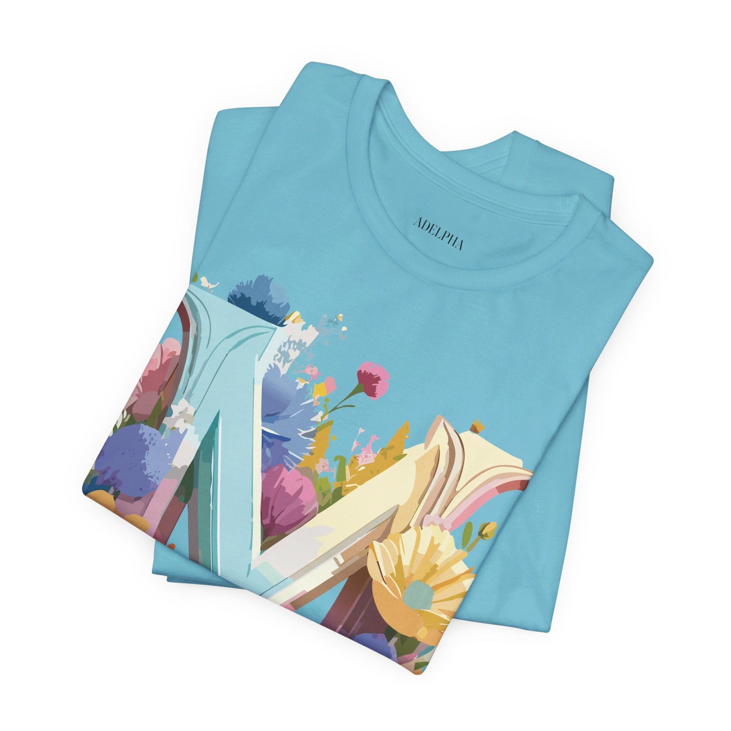 Natural Cotton Tee Shirt - Letters Collection - M Printify