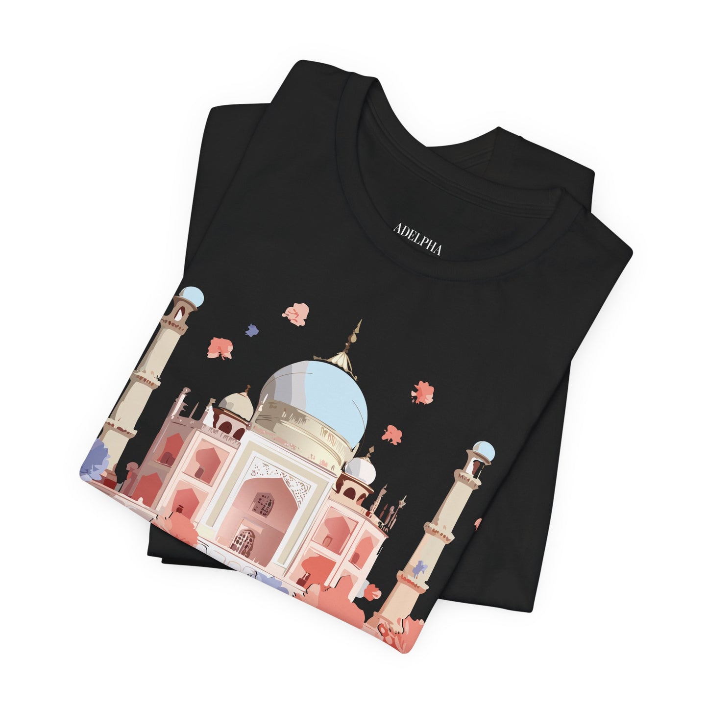 Natural Cotton Tee Shirt - Taj Mahal, India Printify