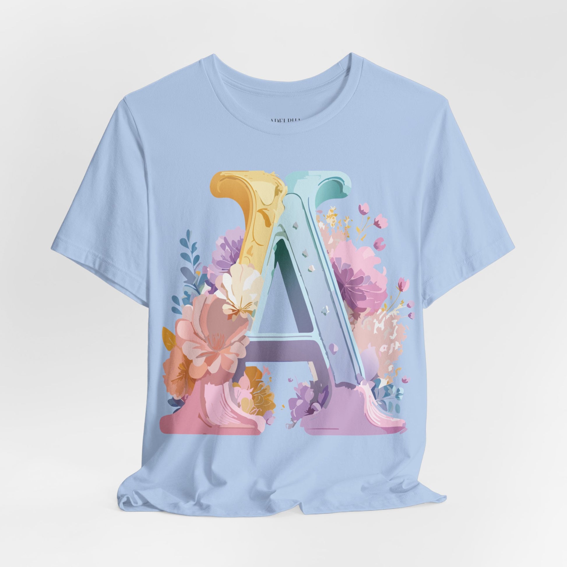 Natural Cotton Tee Shirt - Letters Collection - A Printify