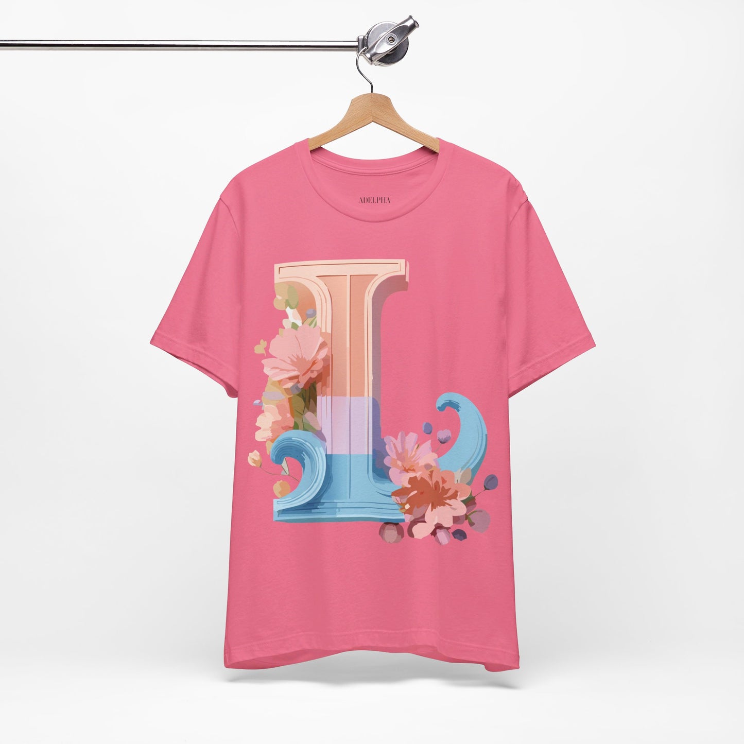 Natural Cotton Tee Shirt - Letters Collection - L Printify