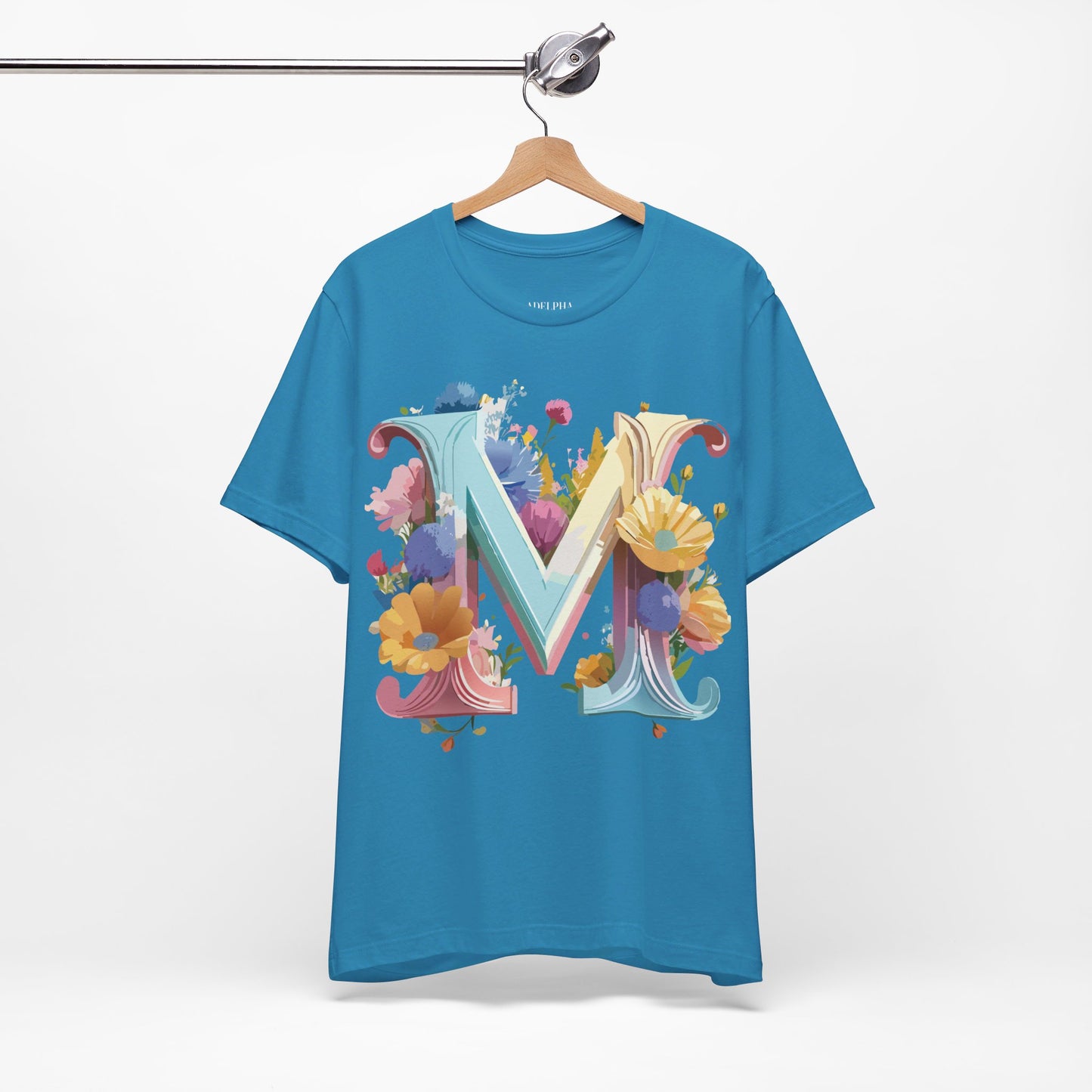 Natural Cotton Tee Shirt - Letters Collection - M Printify