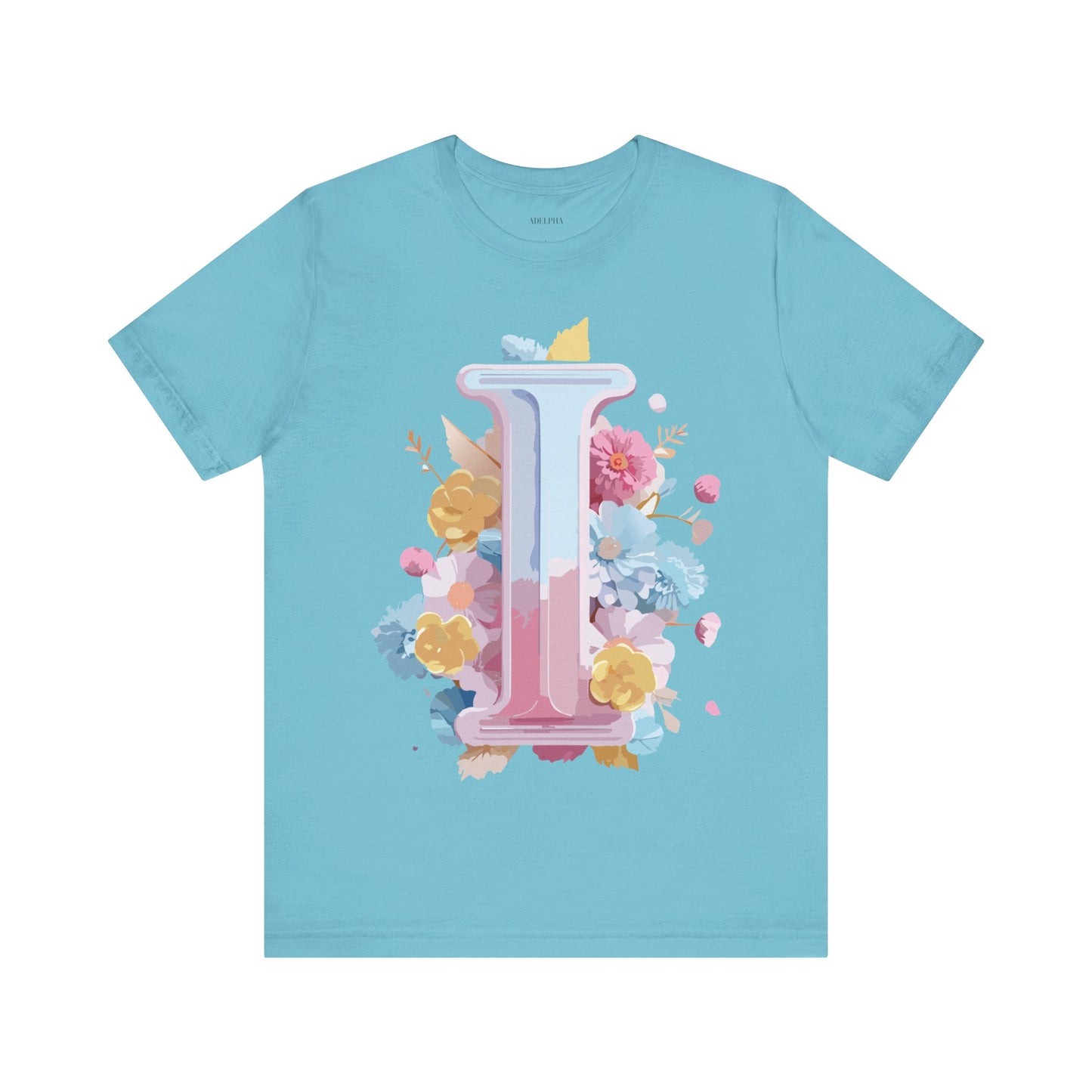 Natural Cotton Tee Shirt - Letters Collection - I Printify