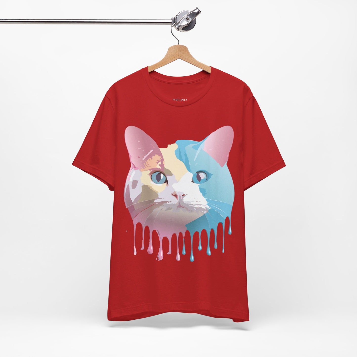 Natural Cotton Tee Shirt with Cat Printify
