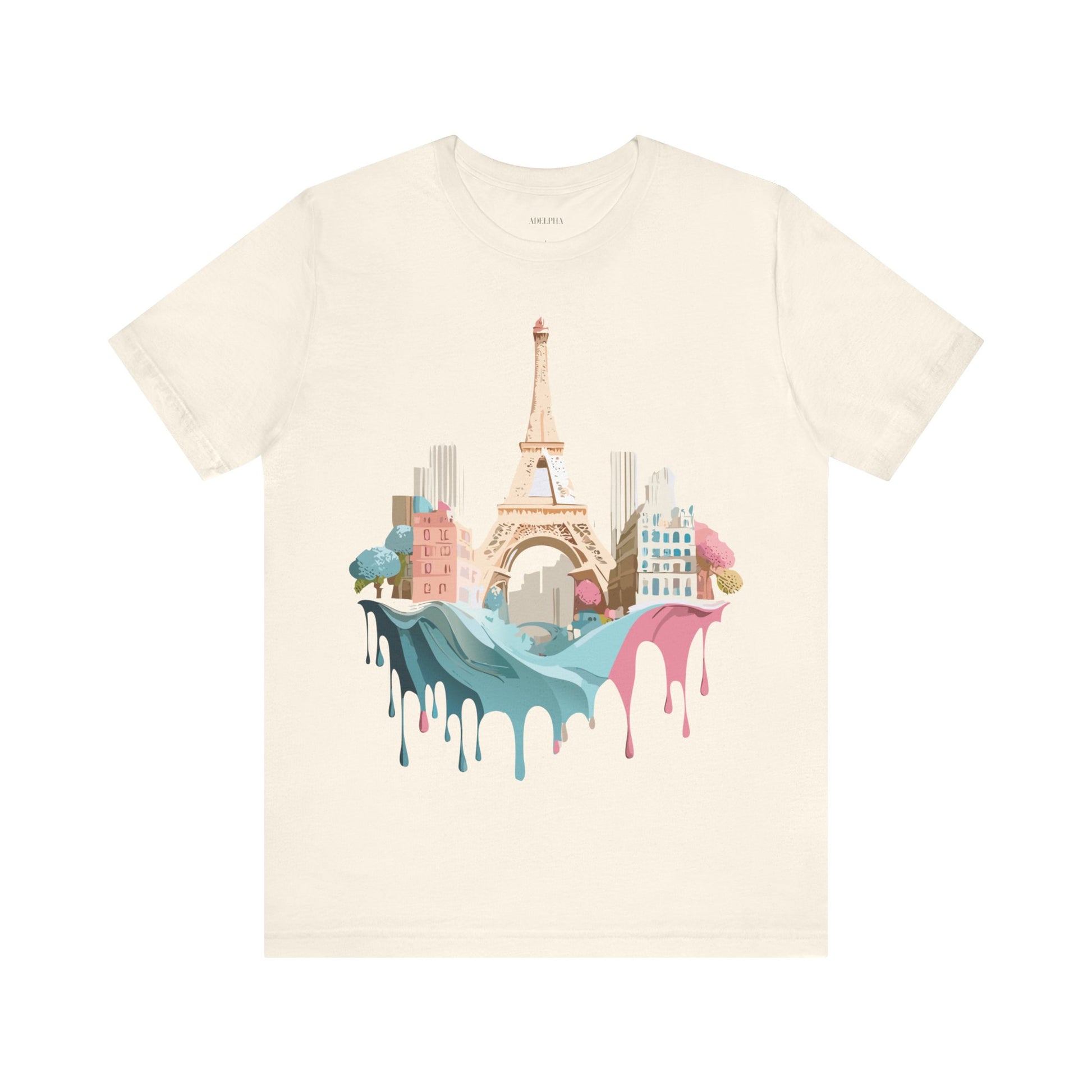 Natural Cotton Tee Shirt - Beautiful Places Collection - Paris Printify