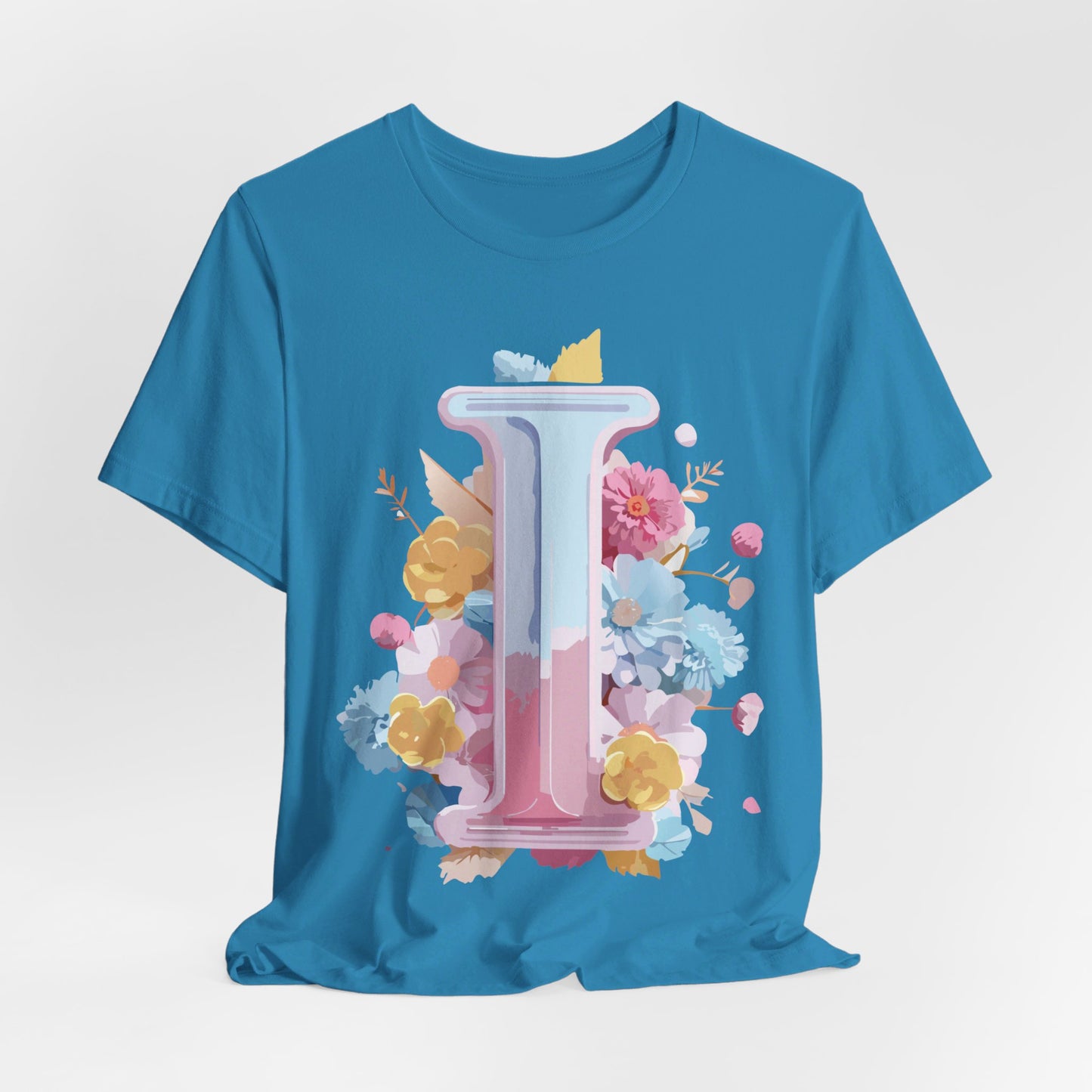 Natural Cotton Tee Shirt - Letters Collection - I Printify