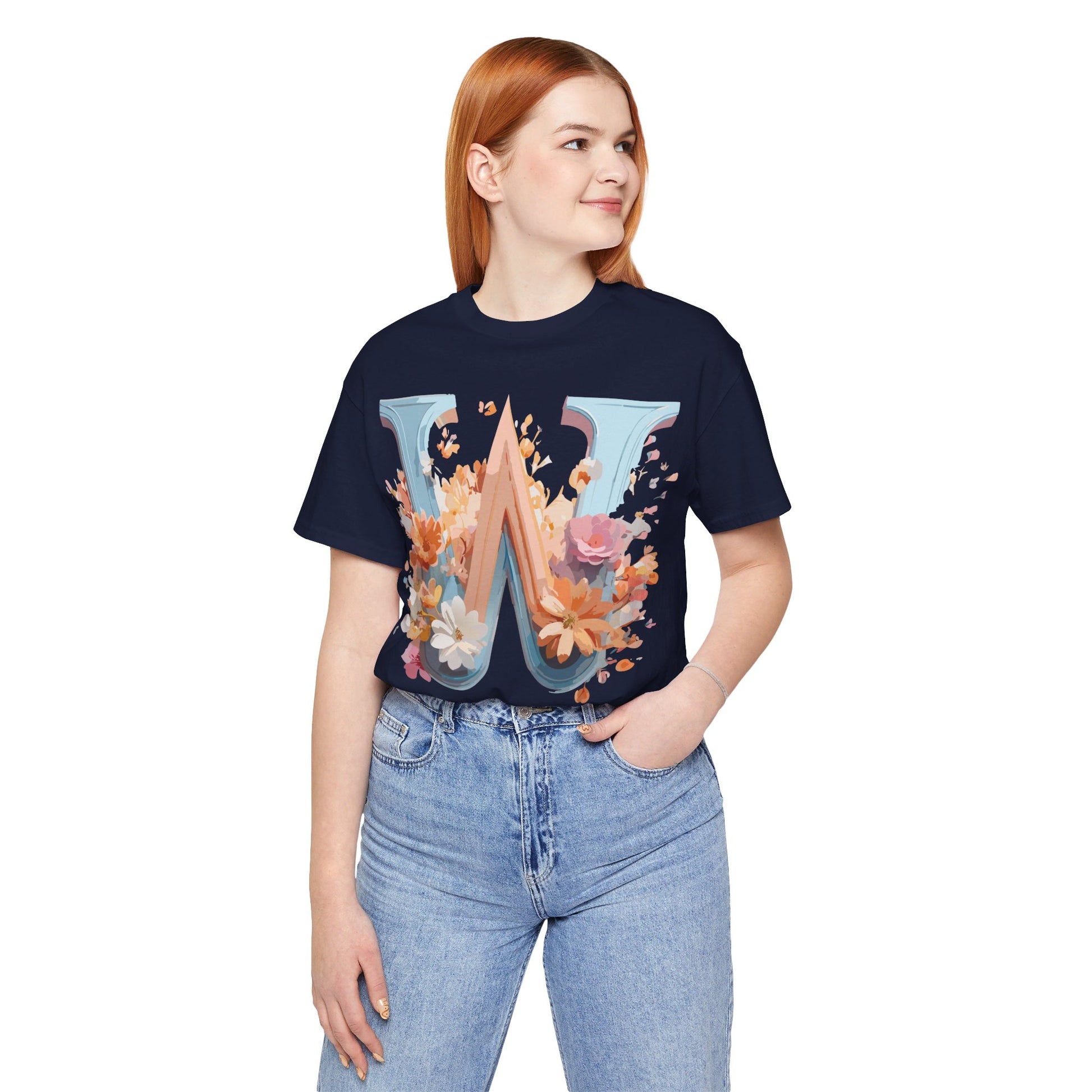Natural Cotton Tee Shirt - Letters Collection - W Printify