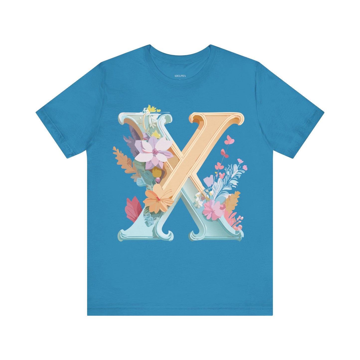 Natural Cotton Tee Shirt - Letters Collection - X Printify