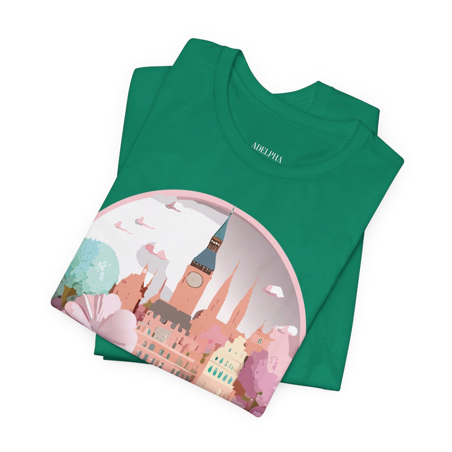Natural Cotton Tee Shirt - Beautiful Places Collection - Prague Printify