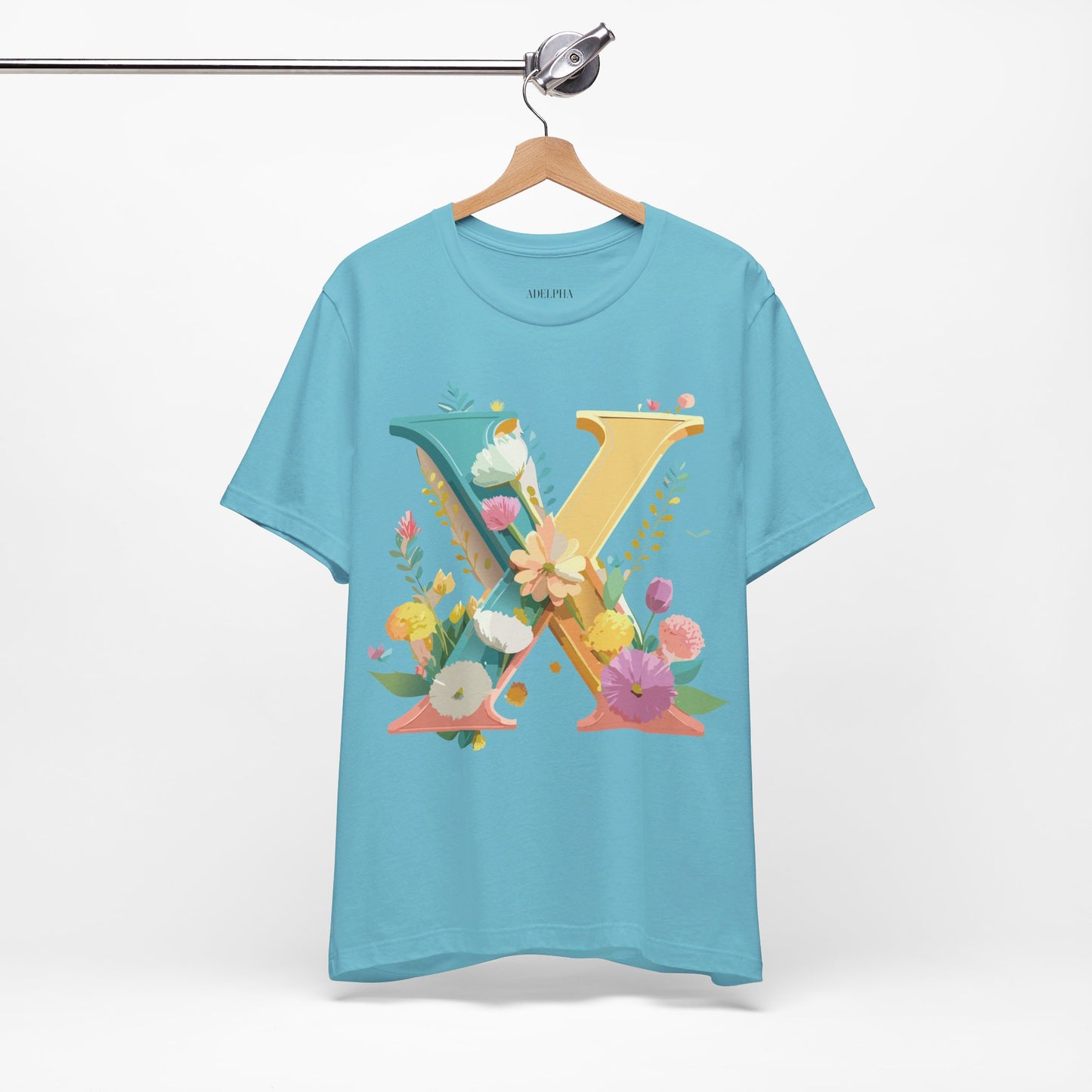 Natural Cotton Tee Shirt - Letters Collection - X Printify