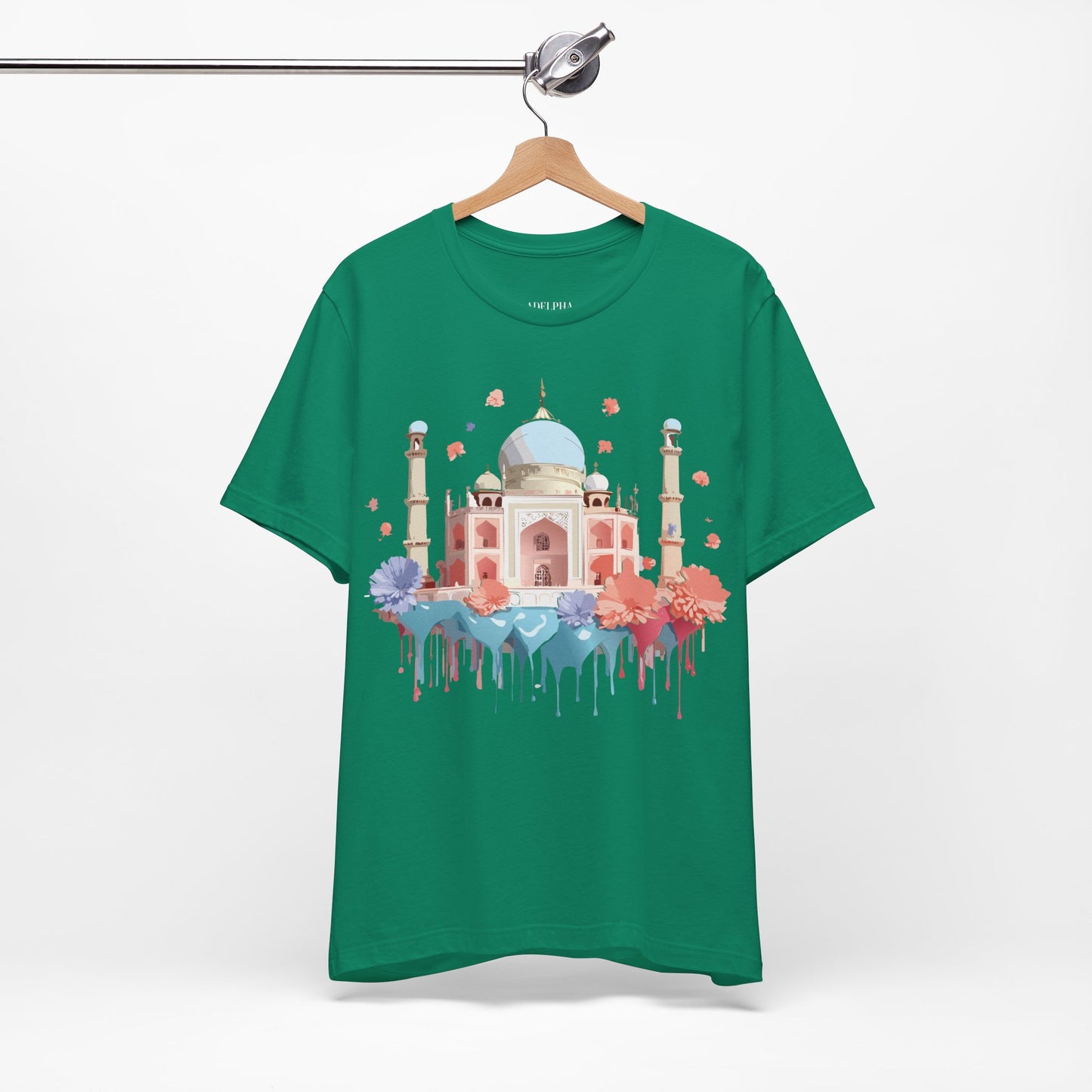 Natural Cotton Tee Shirt - Taj Mahal, India Printify