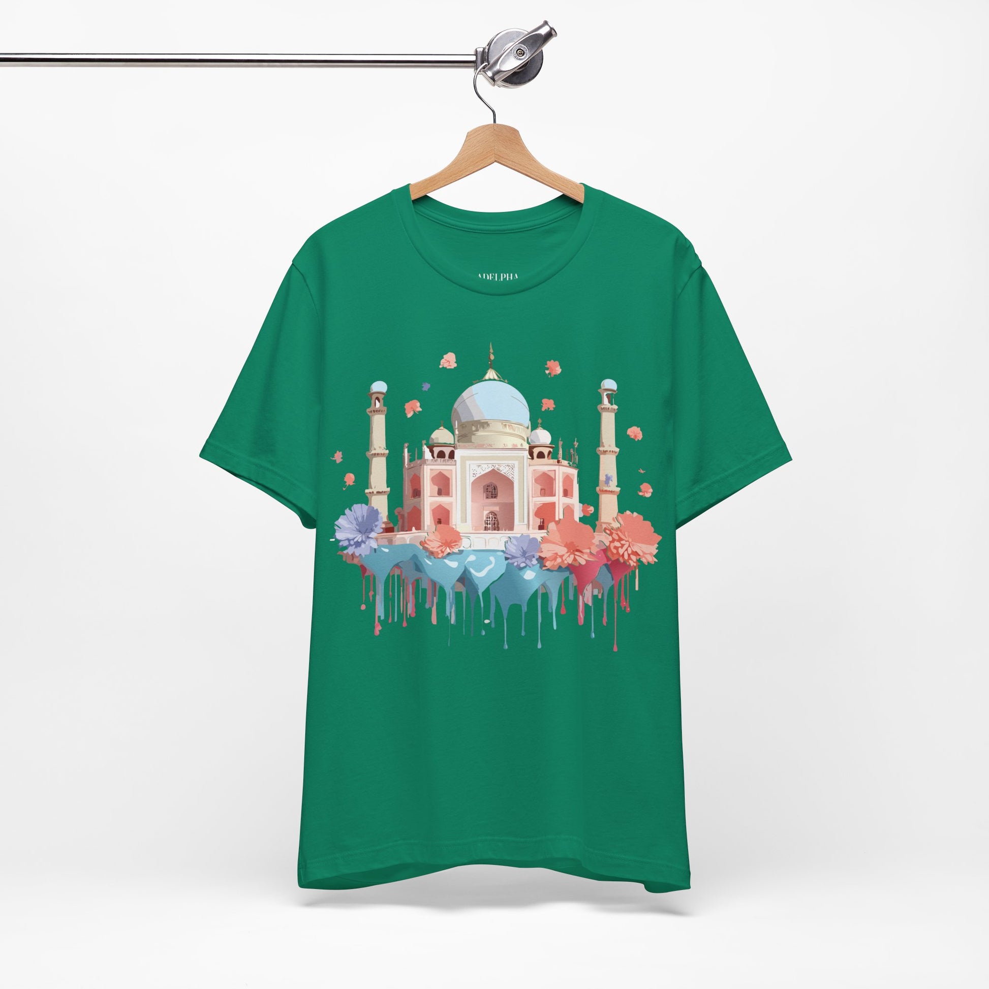 Natural Cotton Tee Shirt - Taj Mahal, India Printify