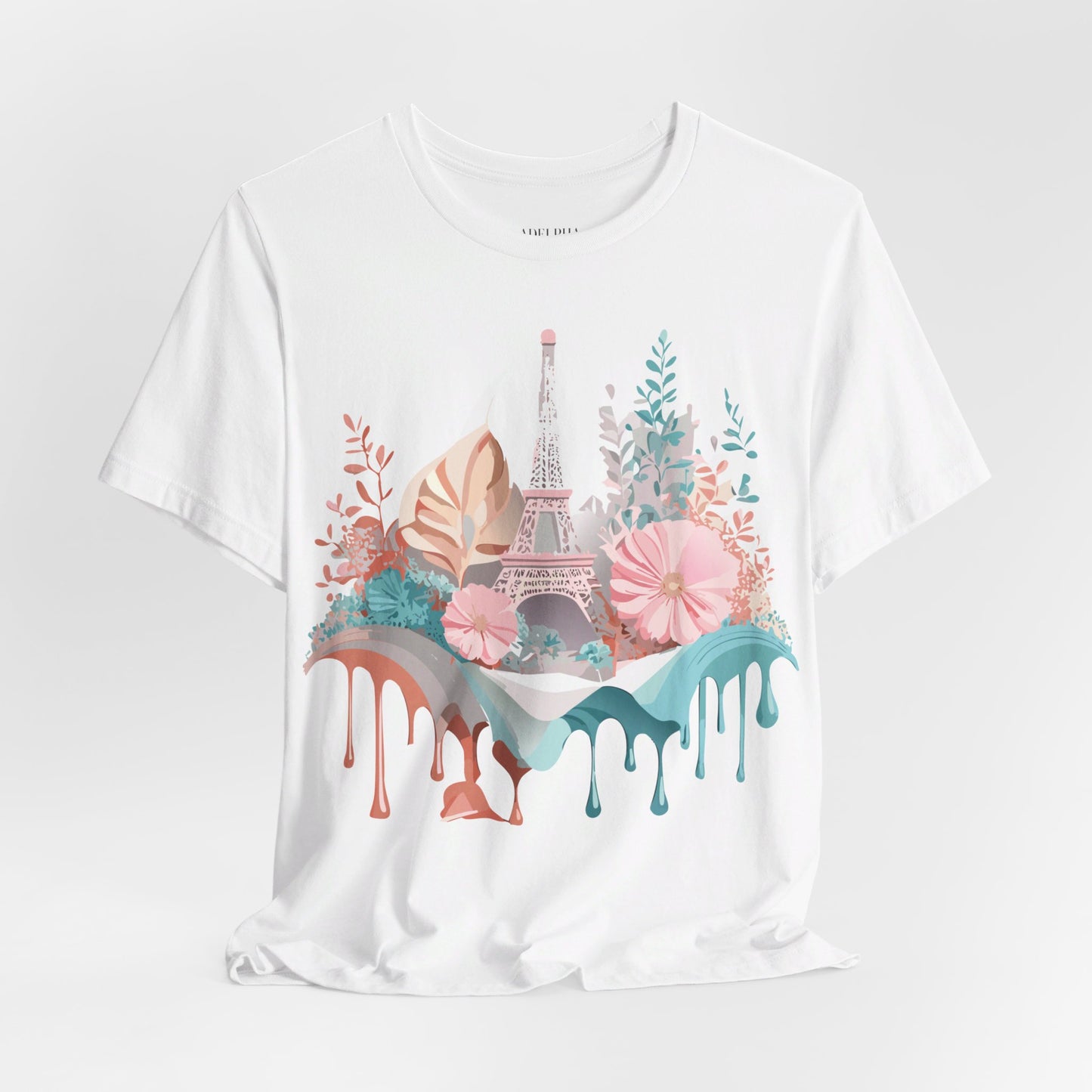 Natural Cotton Tee Shirt - Beautiful Places Collection - Paris Printify
