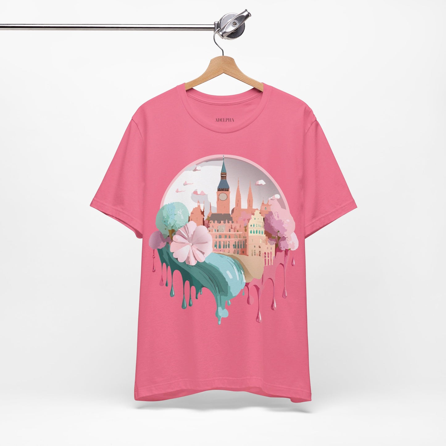 Natural Cotton Tee Shirt - Beautiful Places Collection - Prague Printify