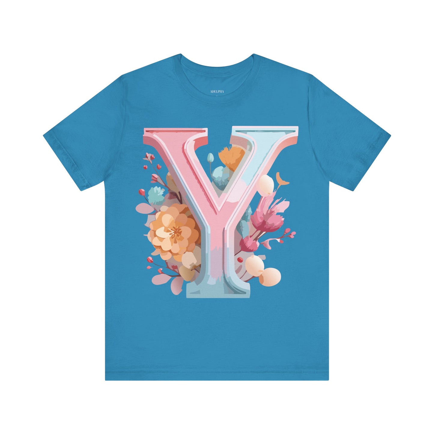 Natural Cotton Tee Shirt - Letters Collection - Y Printify