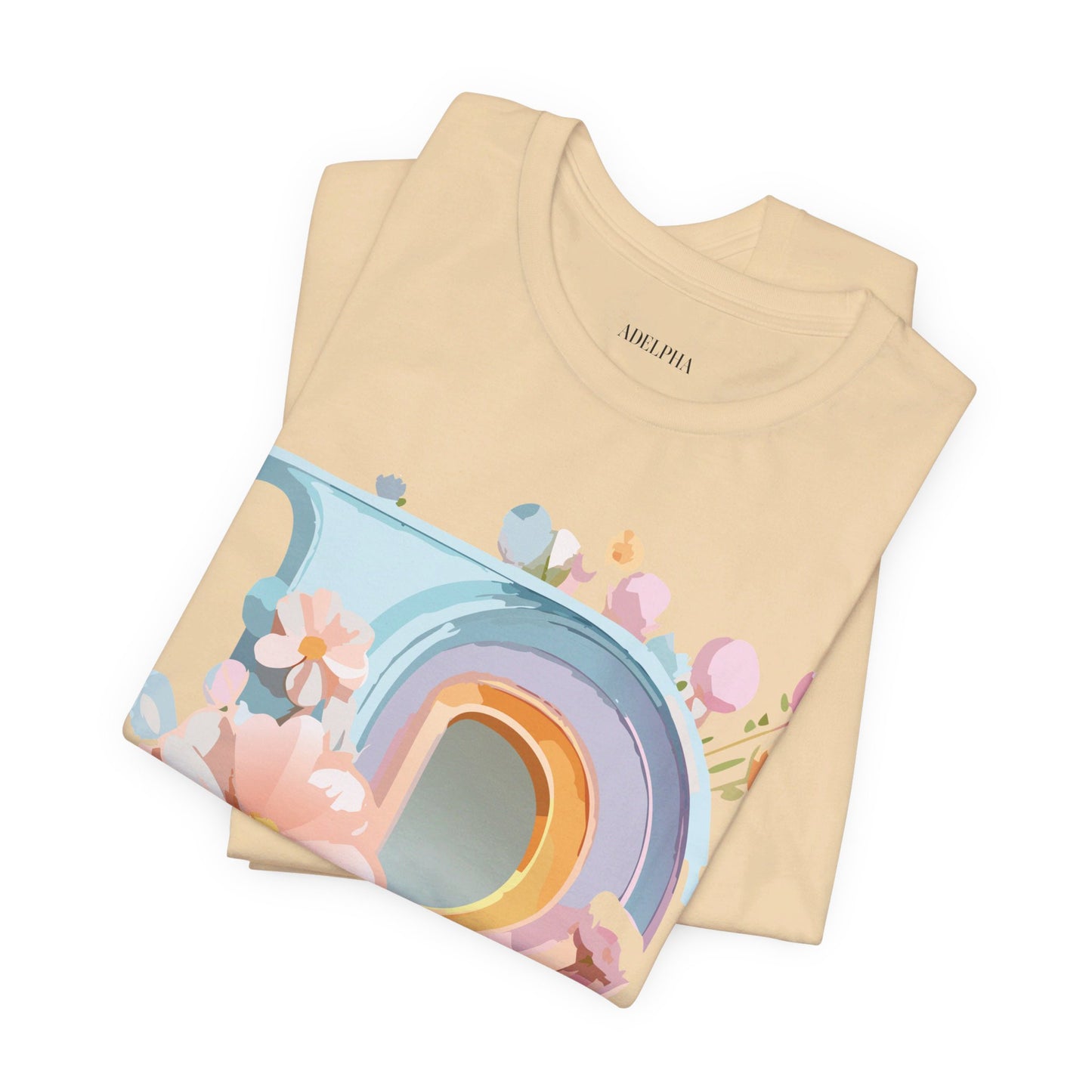 Natural Cotton Tee Shirt - Letters Collection - P Printify