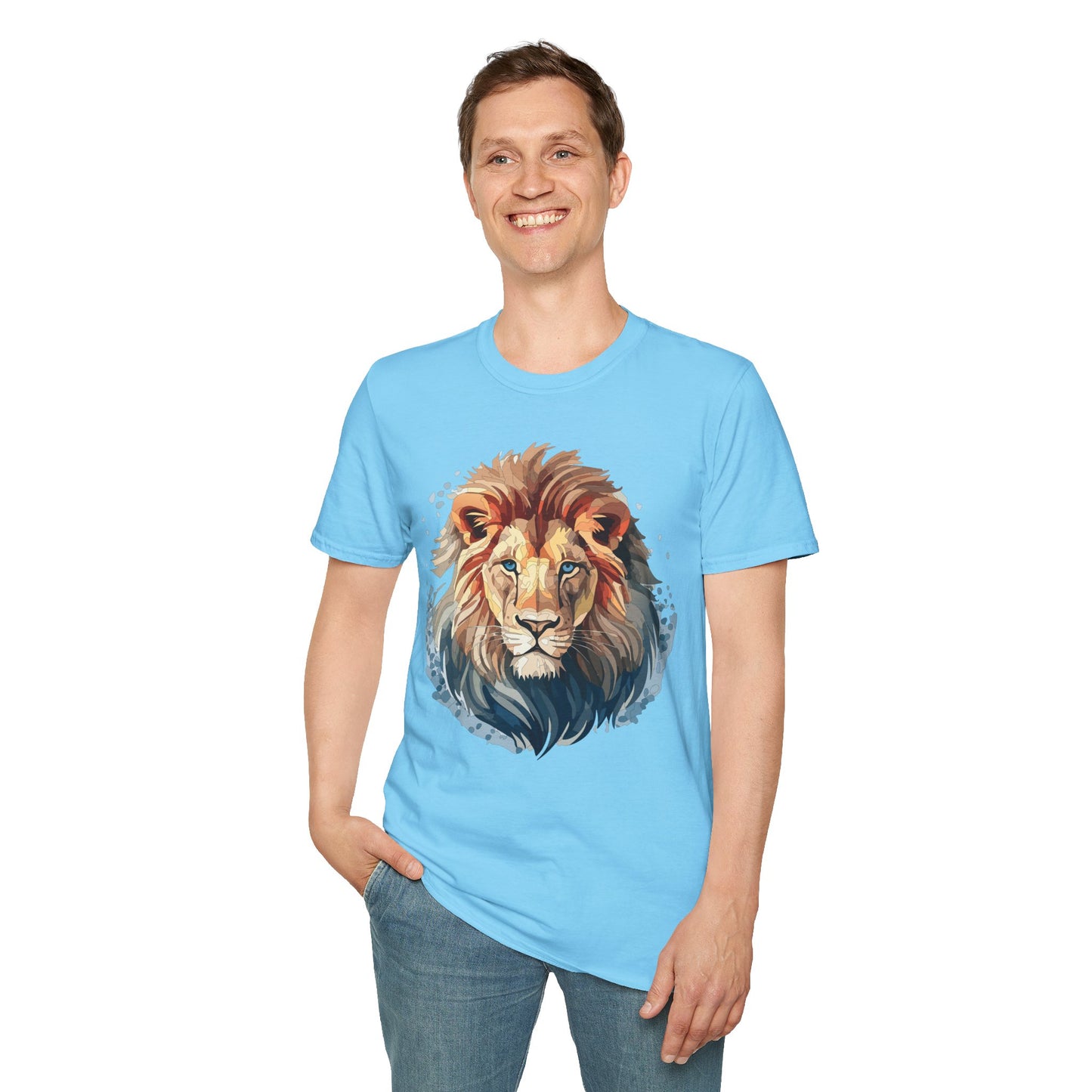 Lion Shirt, Shirt with Lion, Floral Lion Tee, Shirt with Animals