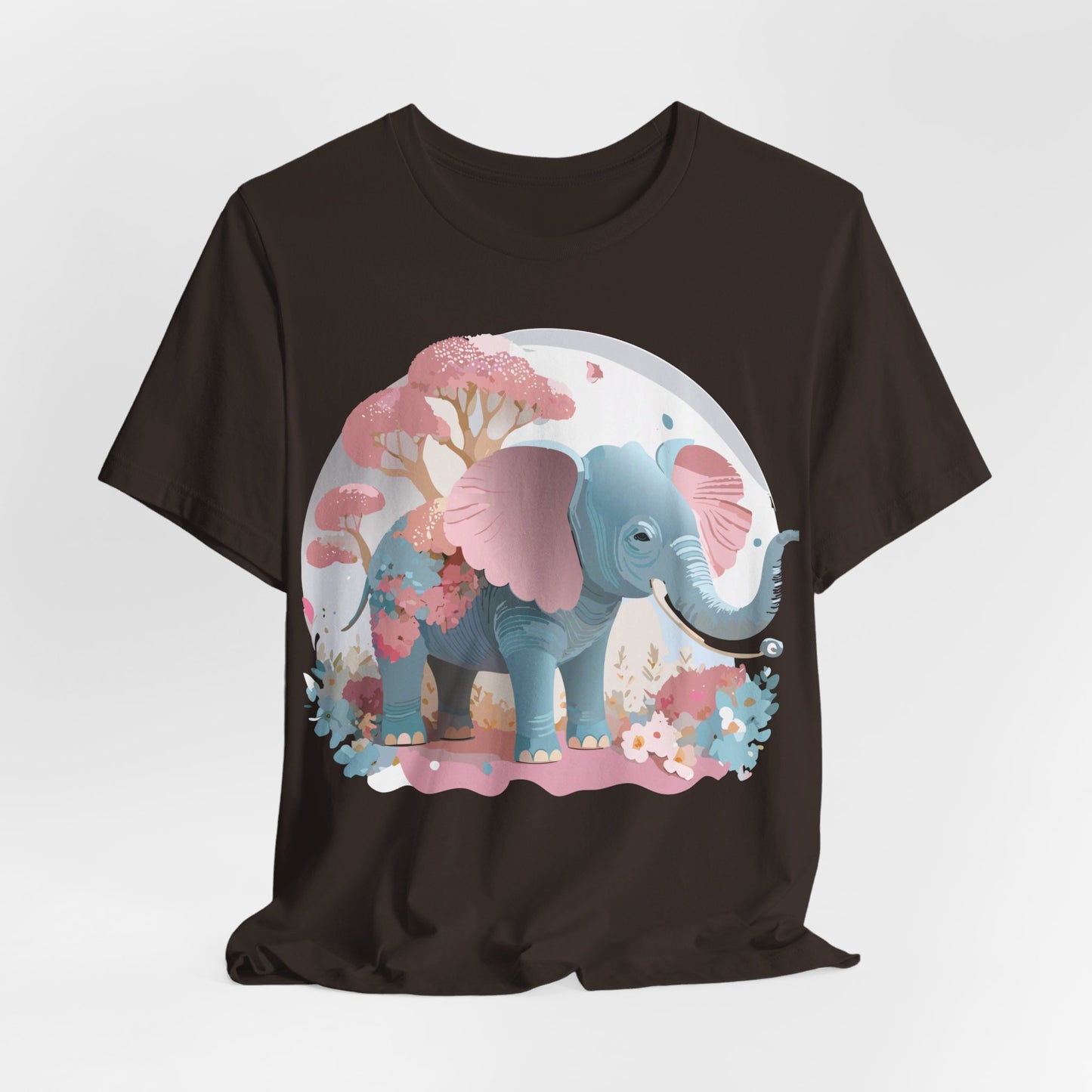 Natural Cotton Tee Shirt with Elephant Printify
