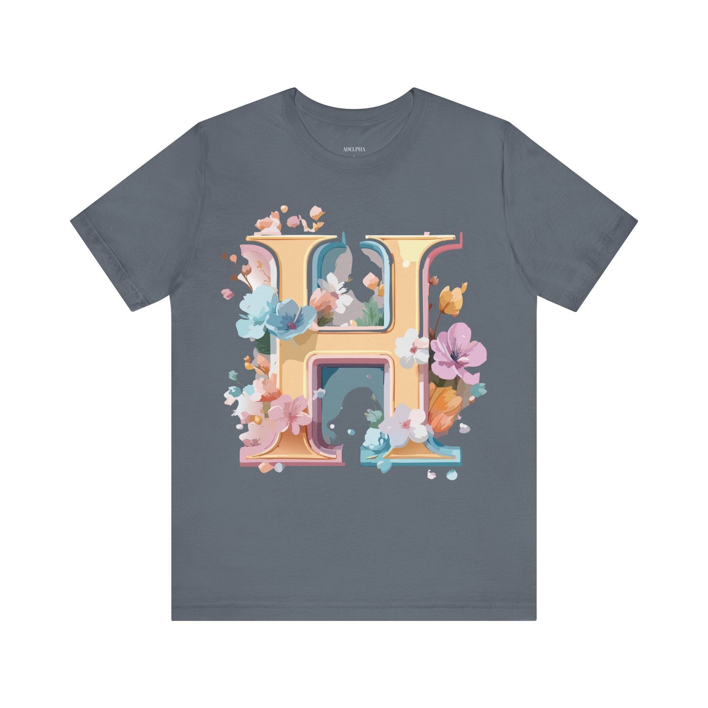 Natural Cotton Tee Shirt - Letters Collection - H Printify