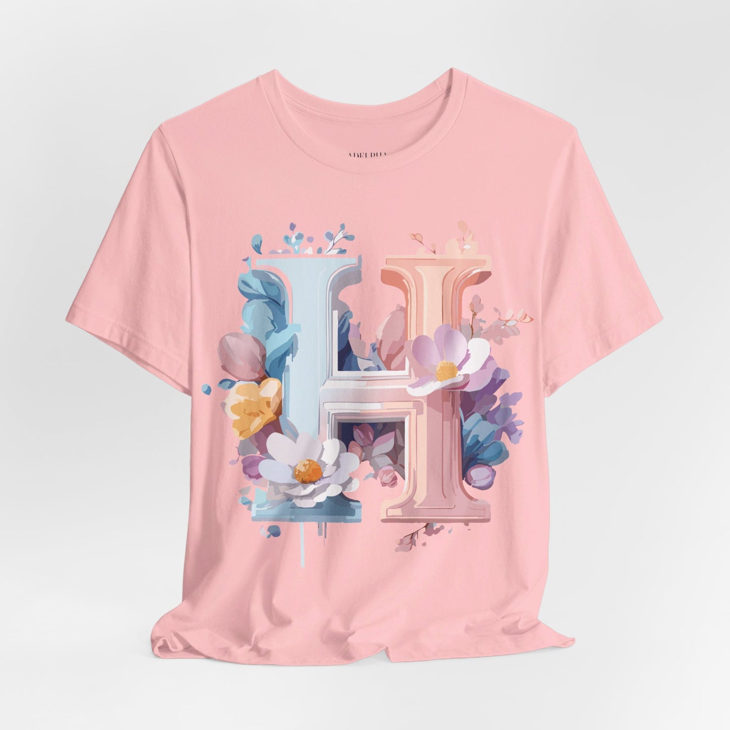 Natural Cotton Tee Shirt - Letters Collection - H Printify