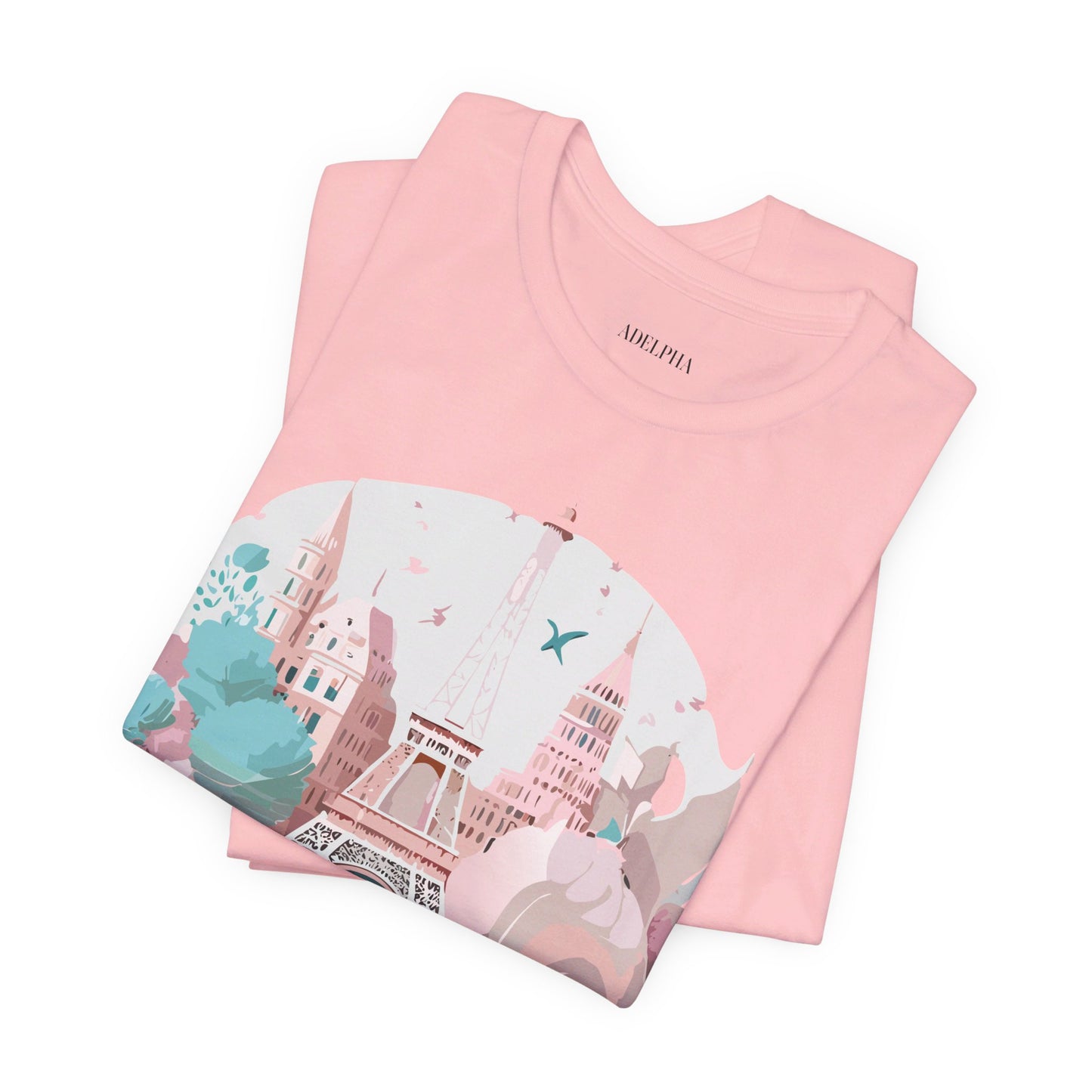 Natural Cotton Tee Shirt - Beautiful Places Collection - Paris Printify