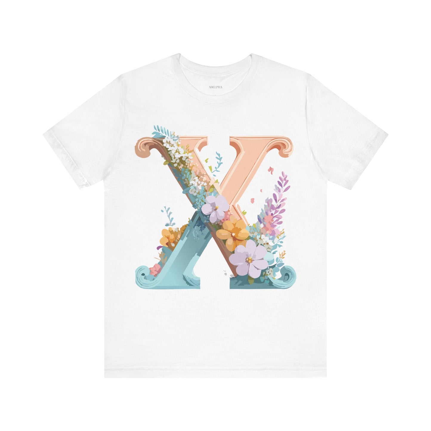 Natural Cotton Tee Shirt - Letters Collection - X Printify