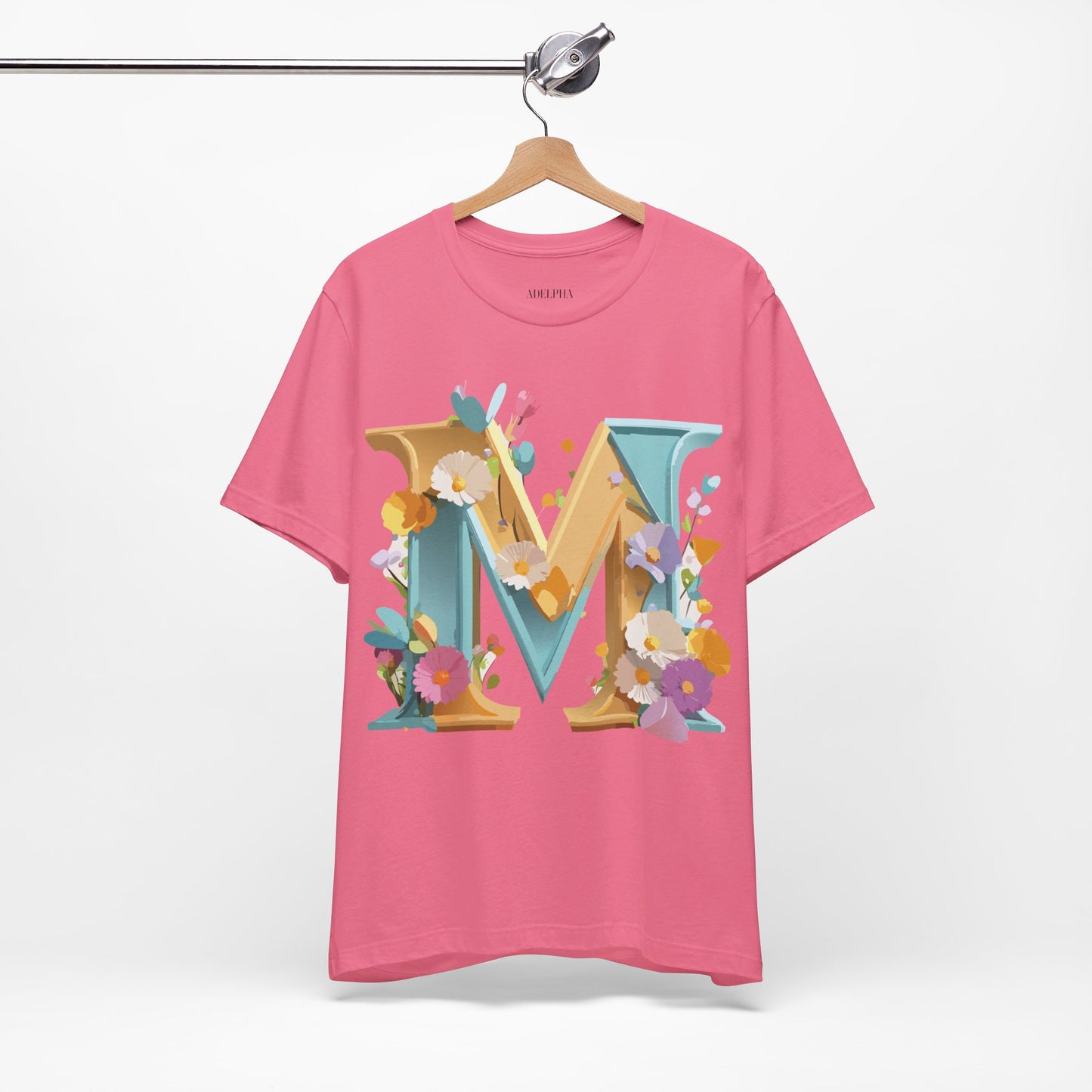 Natural Cotton Tee Shirt - Letters Collection - M Printify