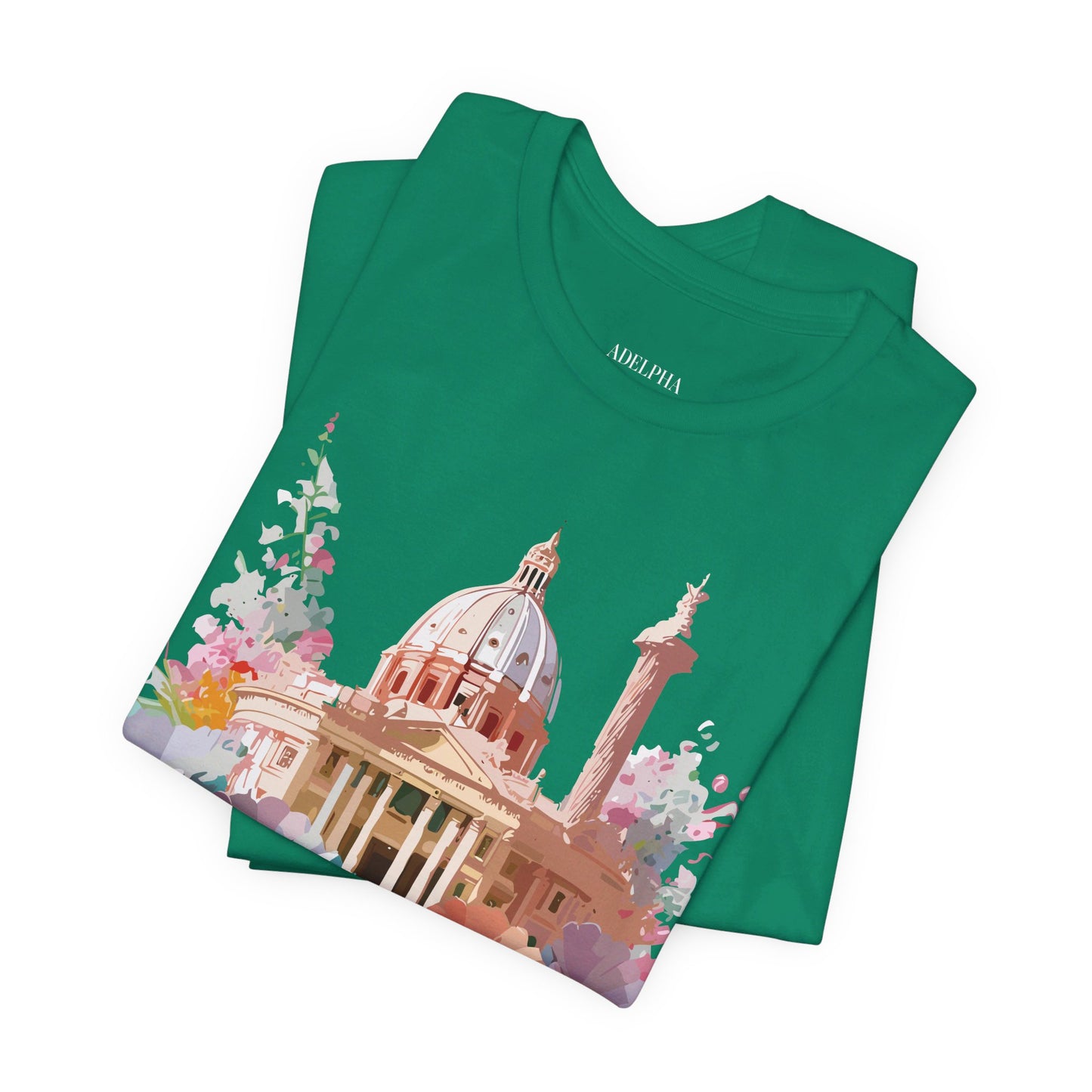 Natural Cotton Tee Shirt - Beautiful Places Collection - Rome Printify